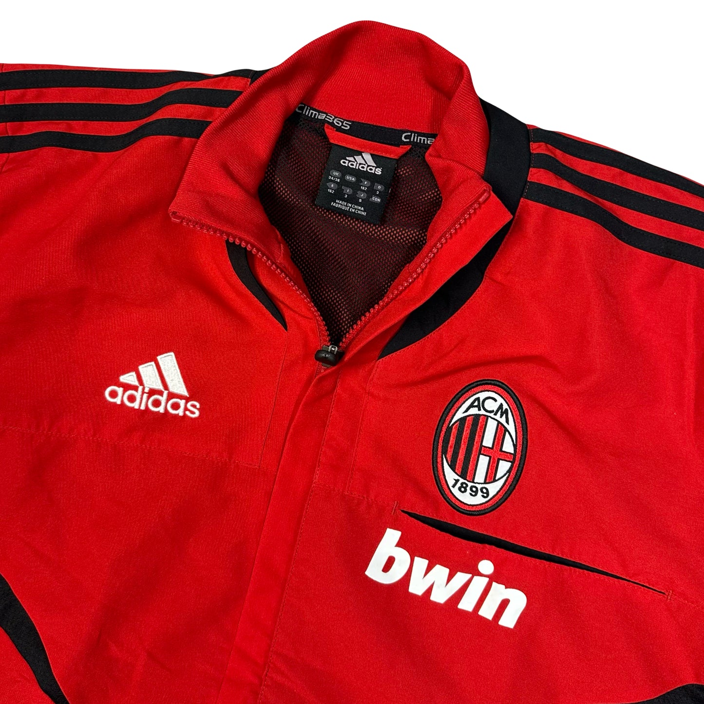 Adidas AC Milan 2007/08 Tracksuit Jacket In Red ( S ) - 1036 Emporium