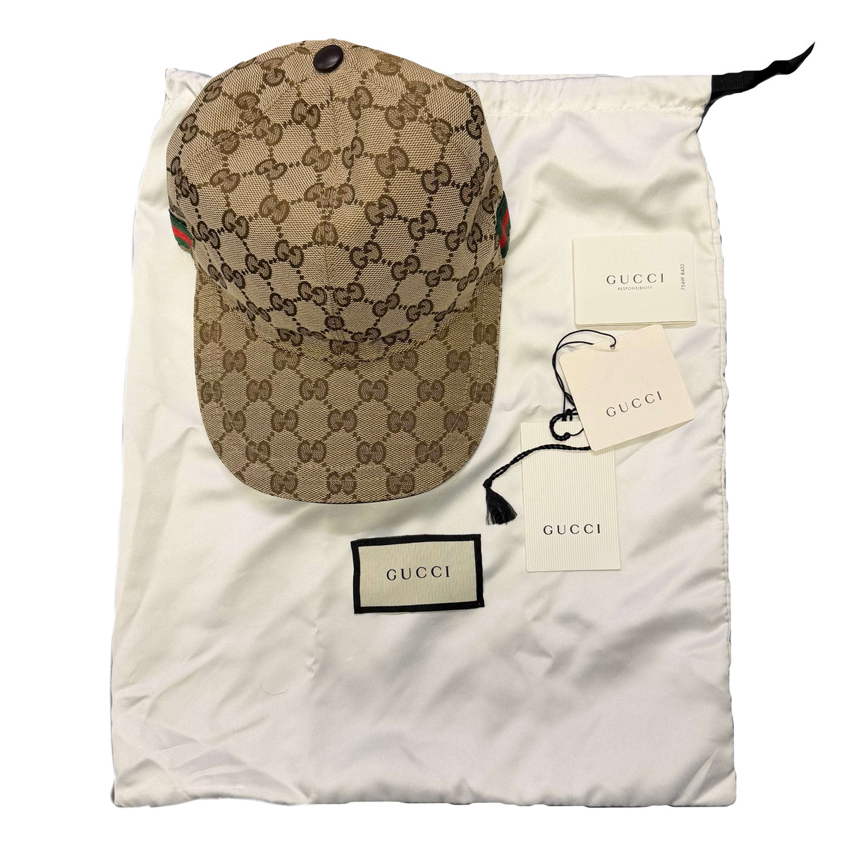 Gucci Monogram Cap In Tan (XL)