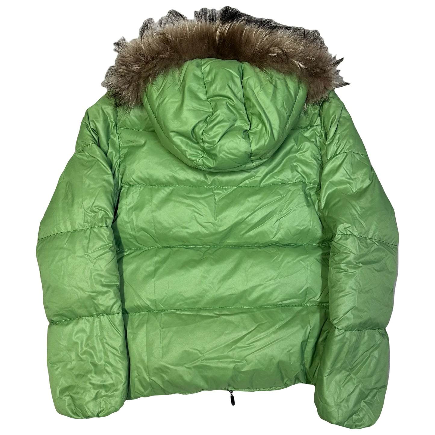 Duvetica Fur Hood Women’s Puffer Jacket In Green ( M ) - 1036 Emporium