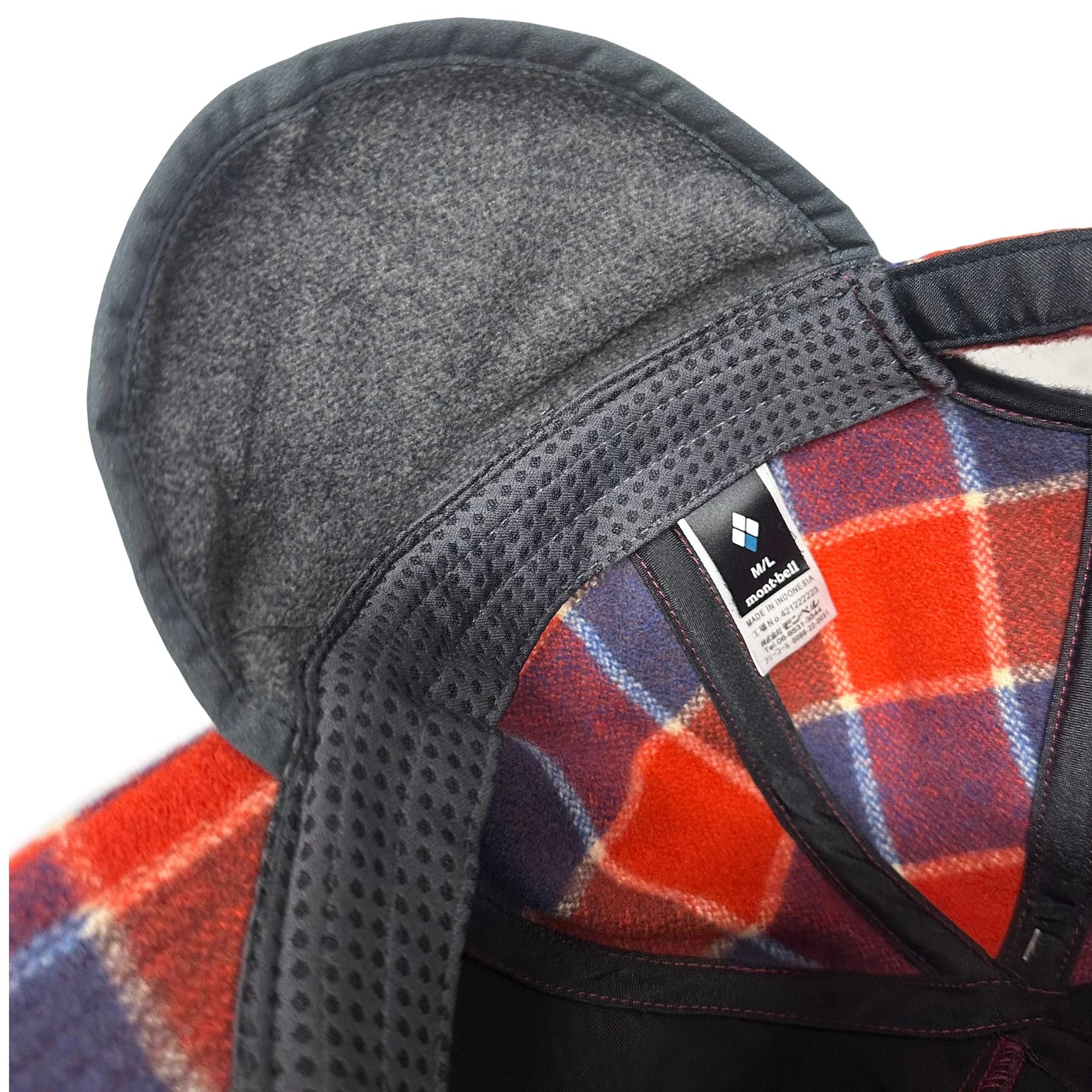 Montbell Wool Check Cap In Red ( M/L ) - 1036 Emporium