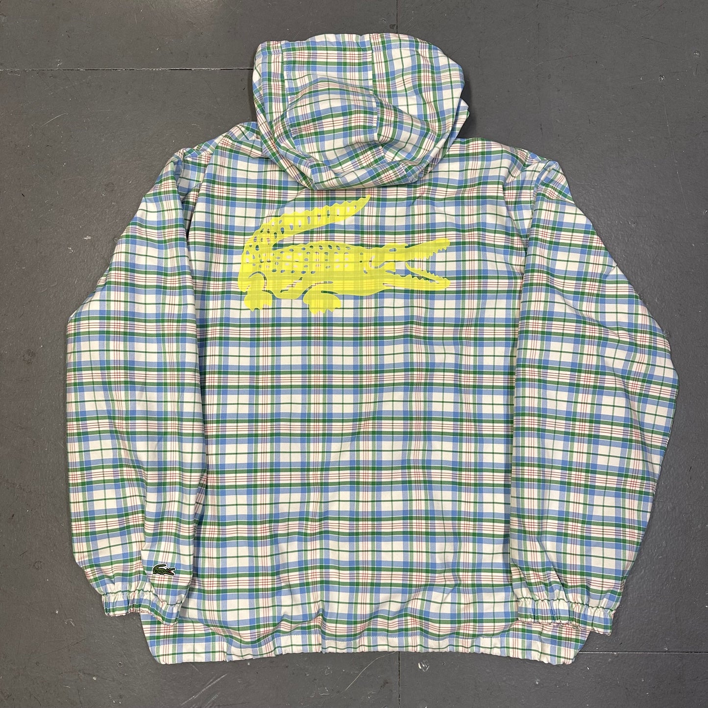 Lacoste Plaid Jacket In White ( XL ) - 1036 Emporium