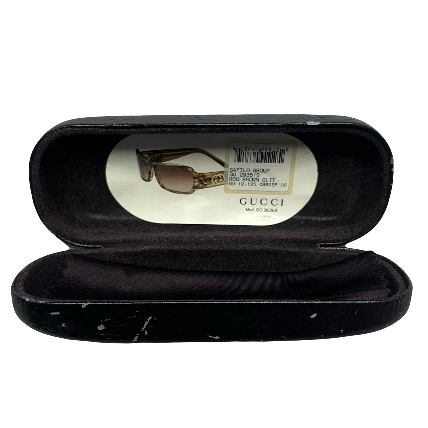 Gucci Monogram Sunglasses In Brown & Gold