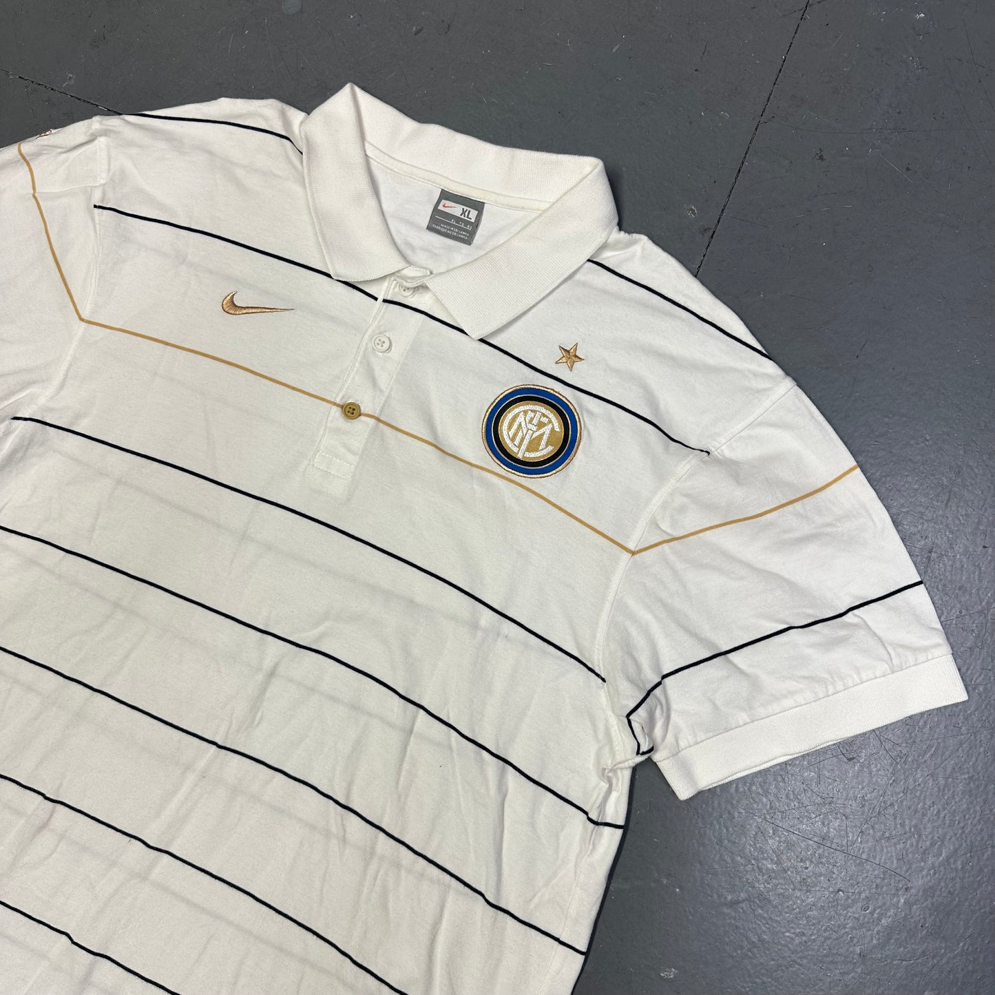 Nike 2008 Inter Milan Polo Shirt In White ( XL ) - 1036 Emporium