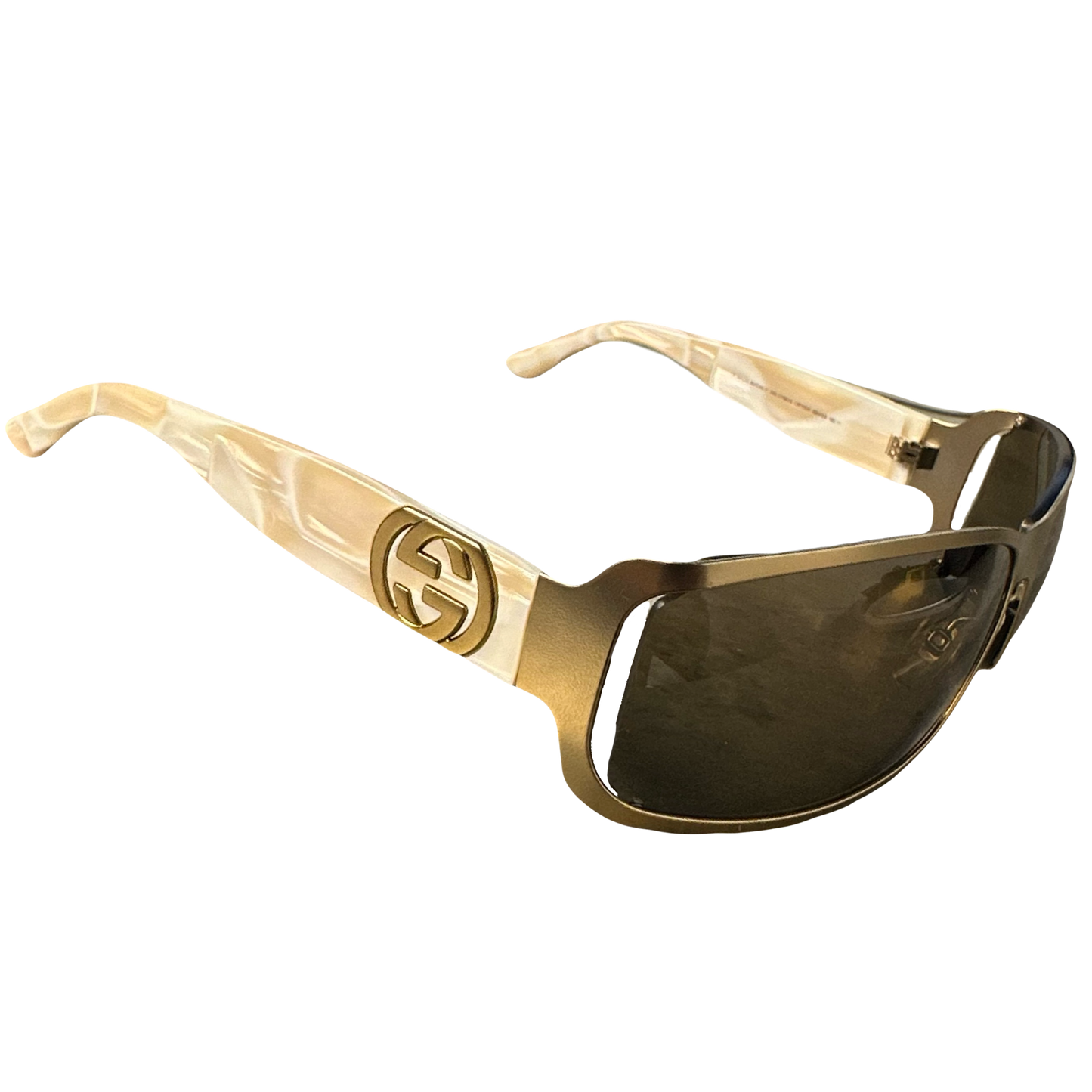 Gucci Sunglasses In Marble White & Gold - 1036 Emporium