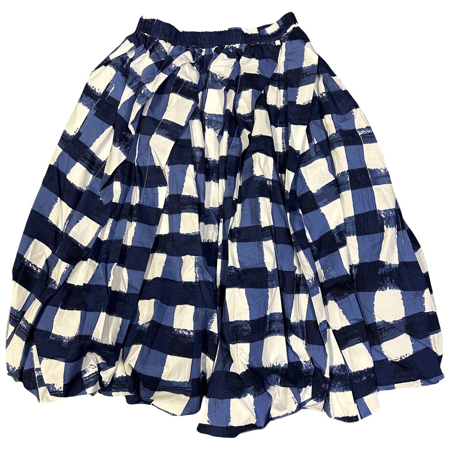 Uniqlo X Marni Checkered Skirt In Blue ( M ) - 1036 Emporium