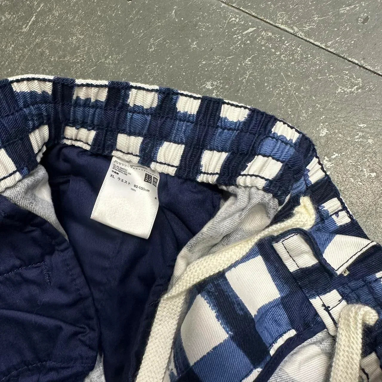 Uniqlo X Marni Wide Fit Check Shorts In Blue ( XL ) - 1036 Emporium