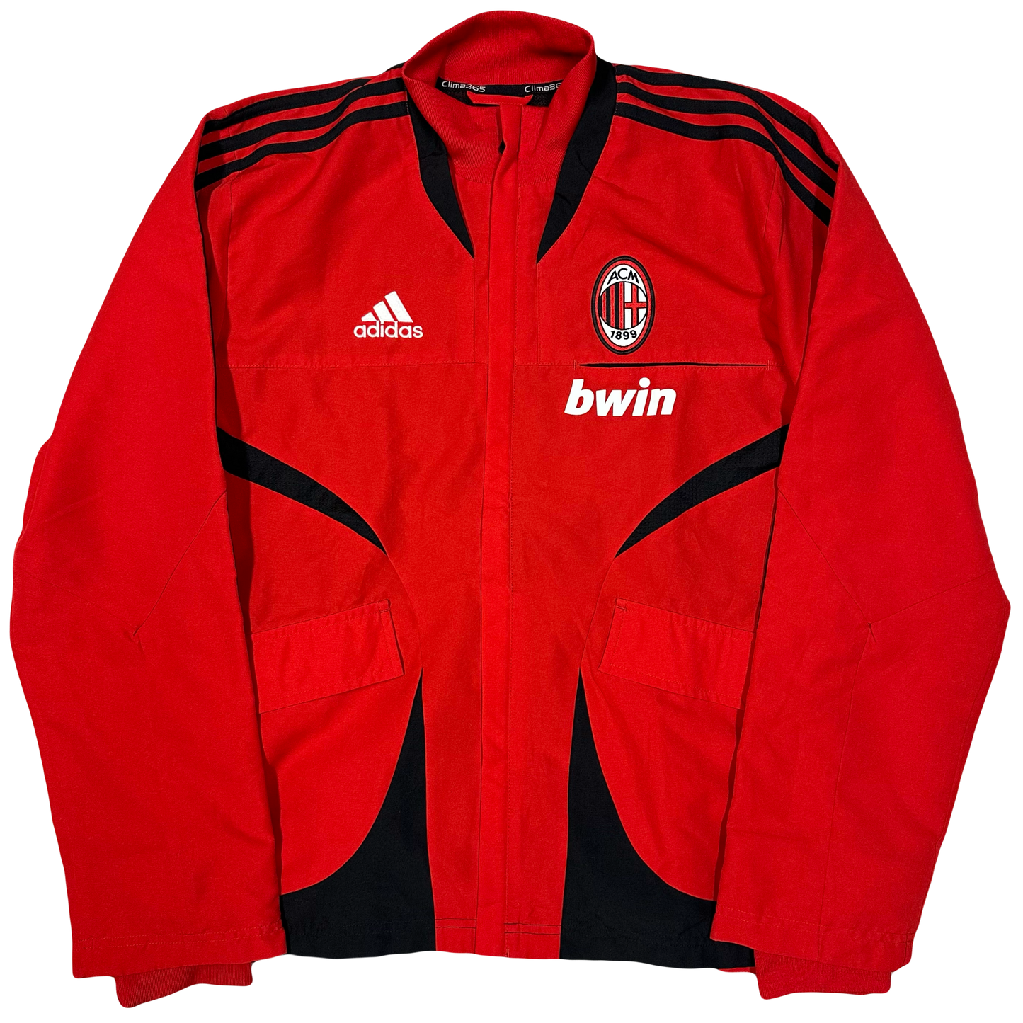 Adidas AC Milan 2007/08 Tracksuit Jacket In Red ( S ) - 1036 Emporium