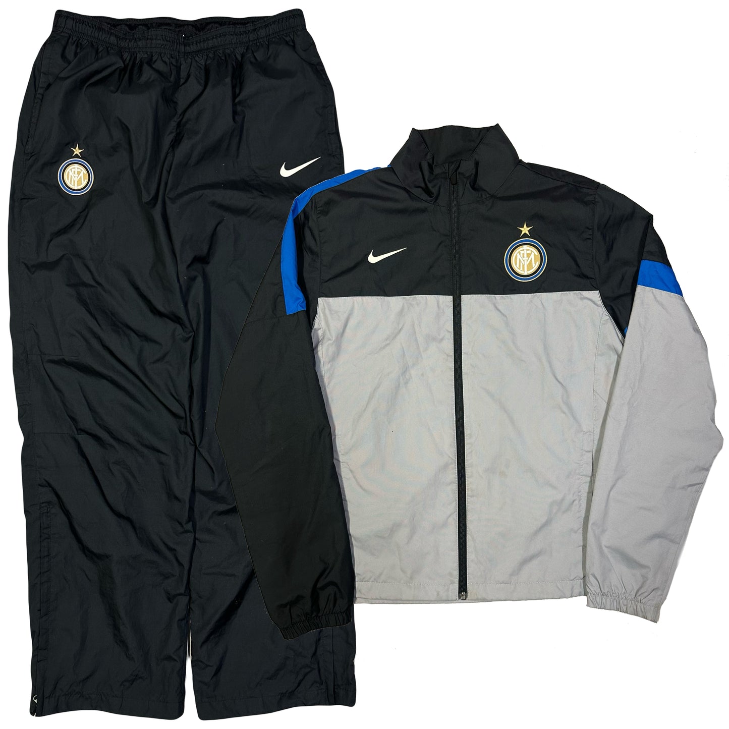 Nike Inter Milan 2012/13 Tracksuit In Black & Grey ( XL ) - 1036 Emporium