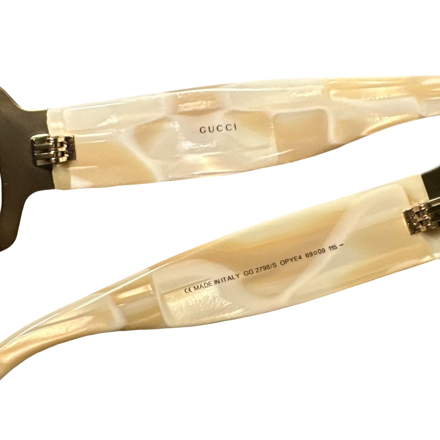 Gucci Sunglasses In Marble White & Gold - 1036 Emporium