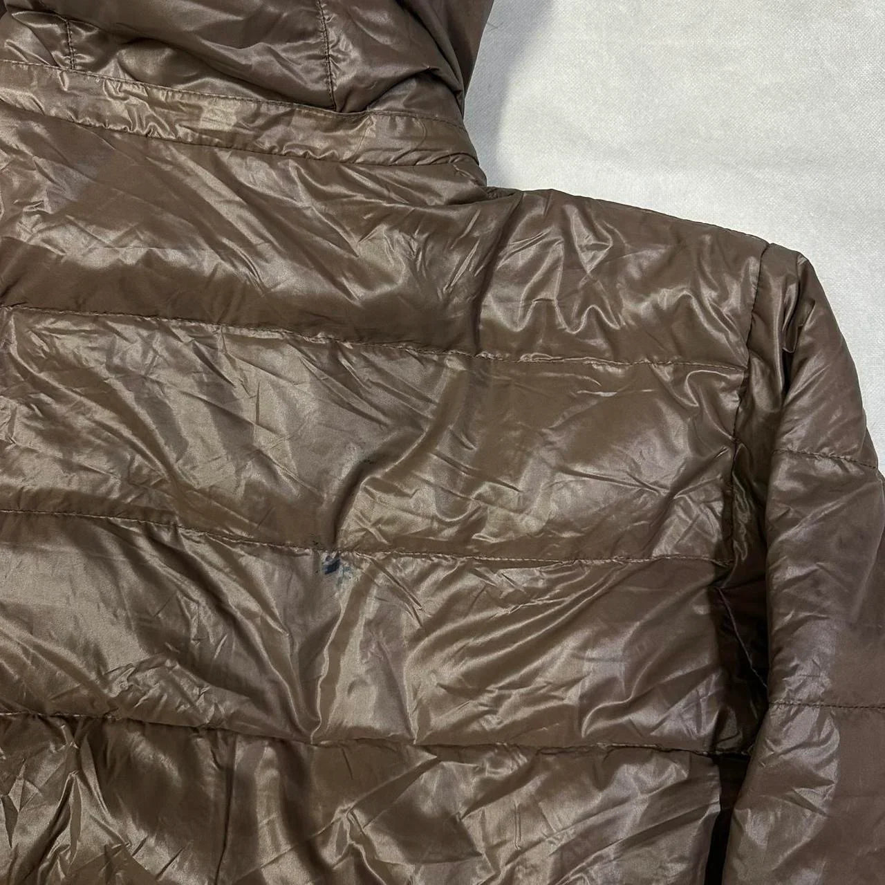 Marmot Fur Hood Puffer Jacket In Brown ( M )