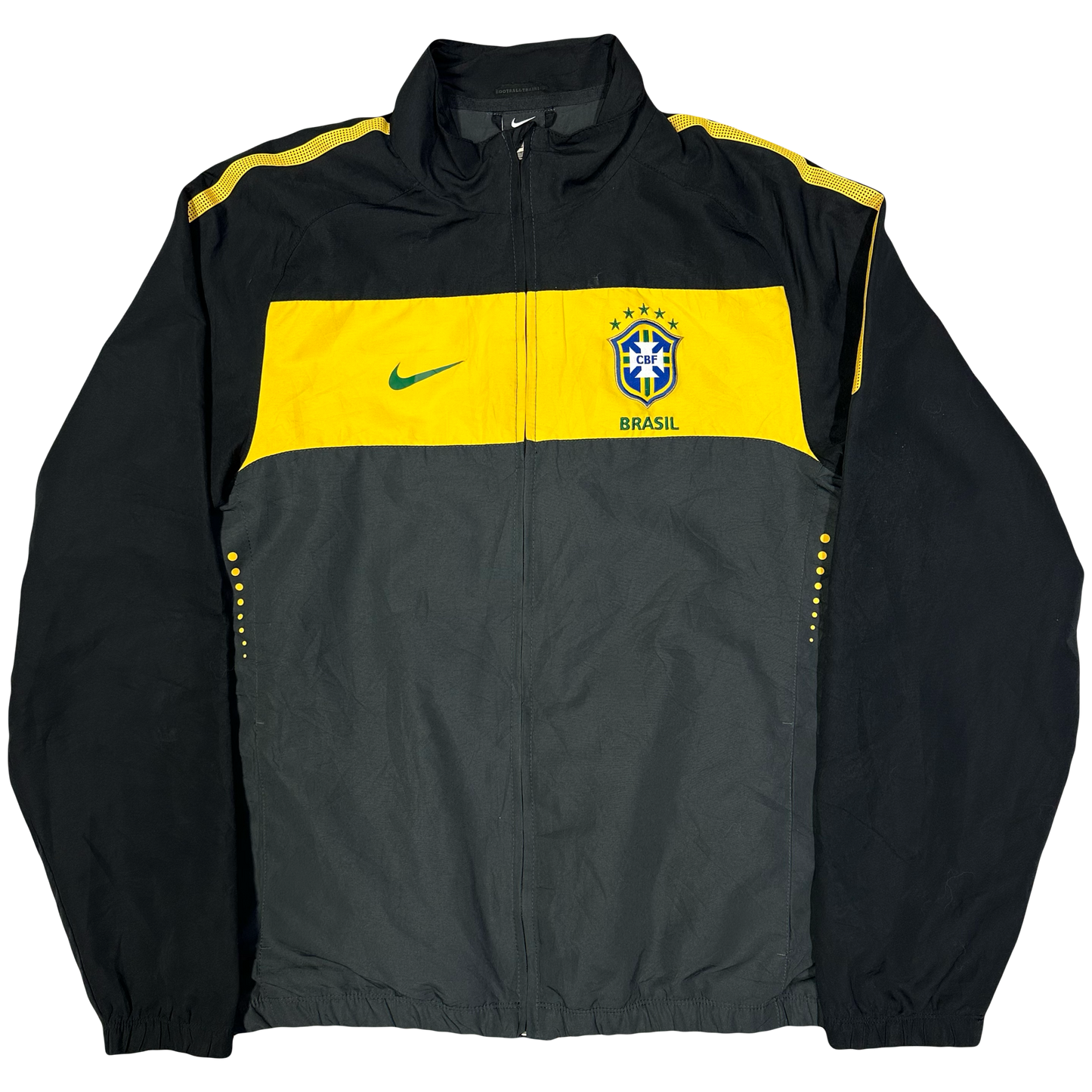 Nike Brazil 2010/11 Tracksuit Top In Black ( L )