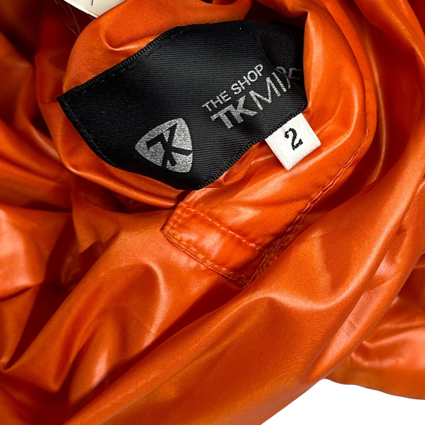 Takeo Kikuchi Diamond Stitch Reversible Puffer Jacket In Blue & Orange (M)