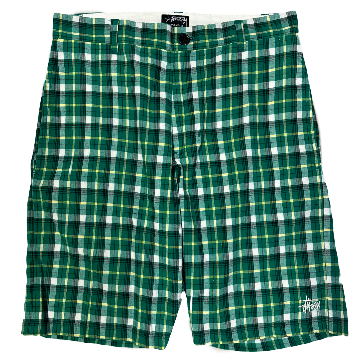 Stüssy Plaid Shorts In Green ( W29 )