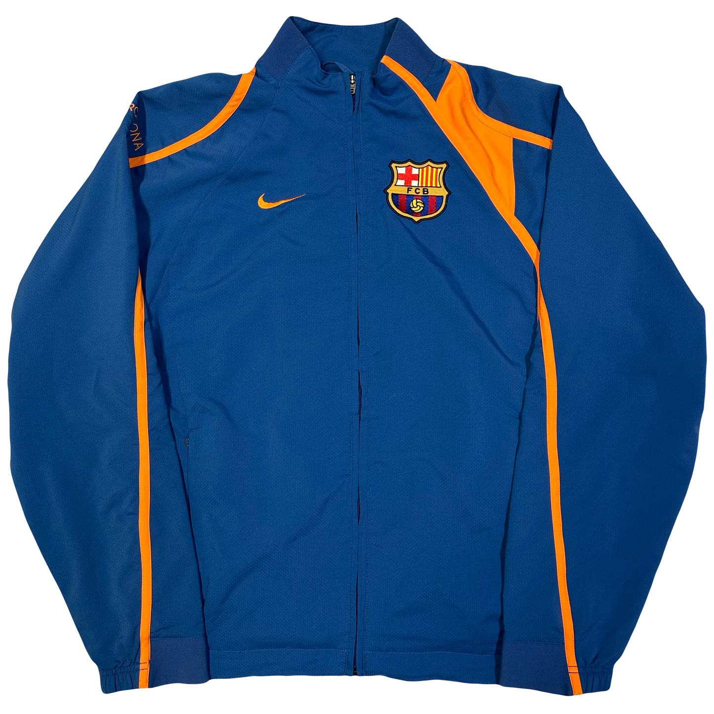 Nike T90 Barcelona 2005/06 Tracksuit In Blue & Orange ( M )