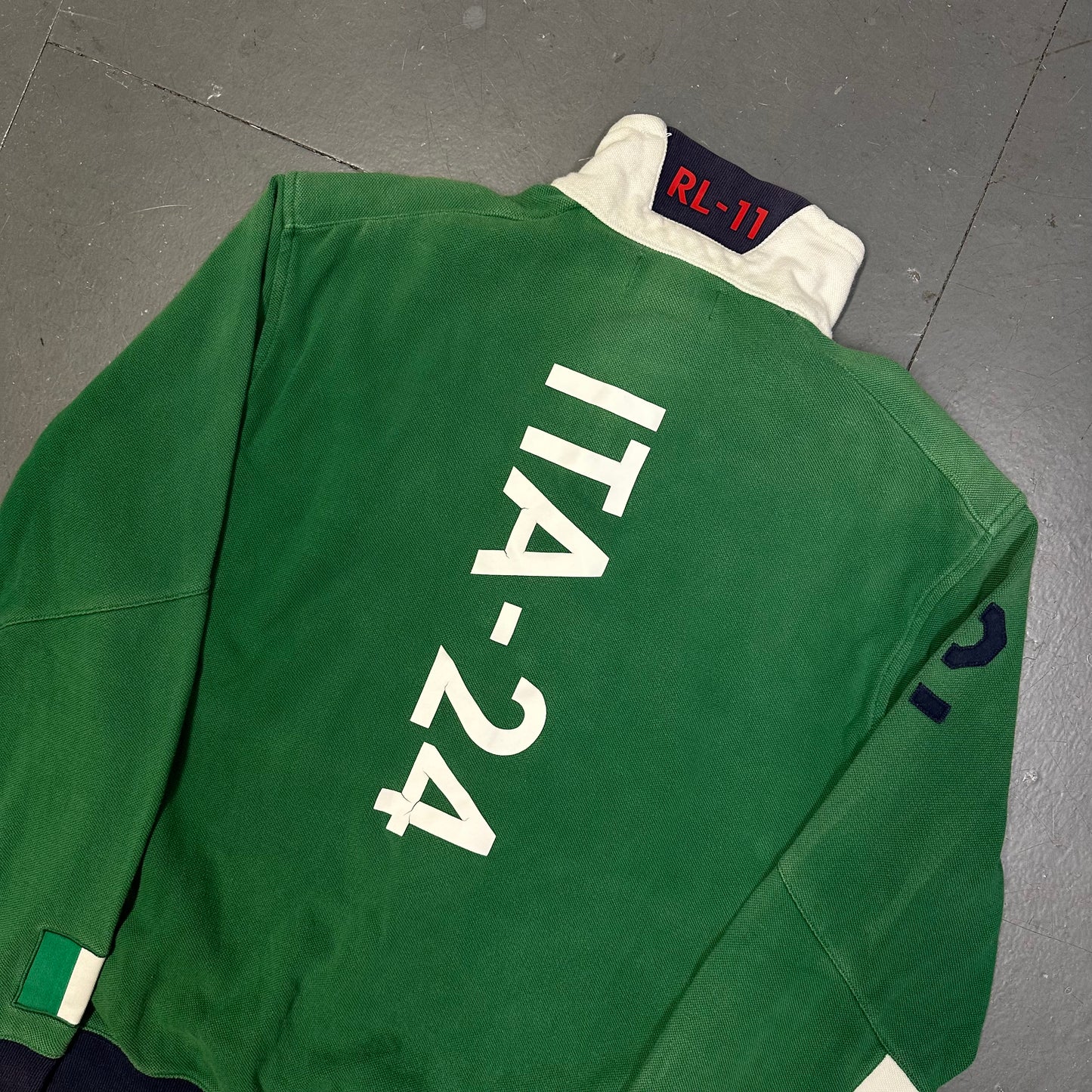 Ralph Lauren Italia Quarterzip Sweatshirt In Green ( L )