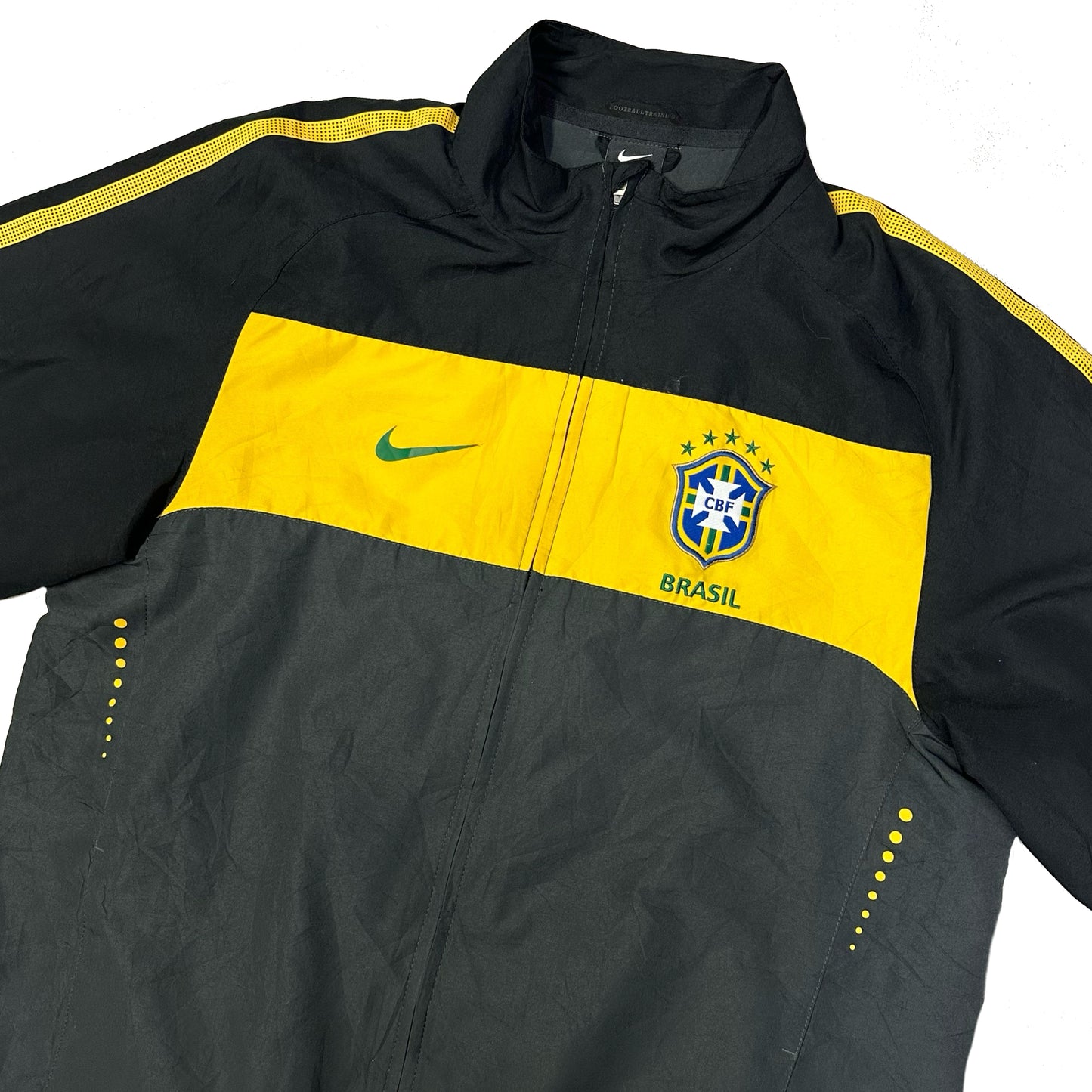 Nike Brazil 2010/11 Tracksuit Top In Black ( L )