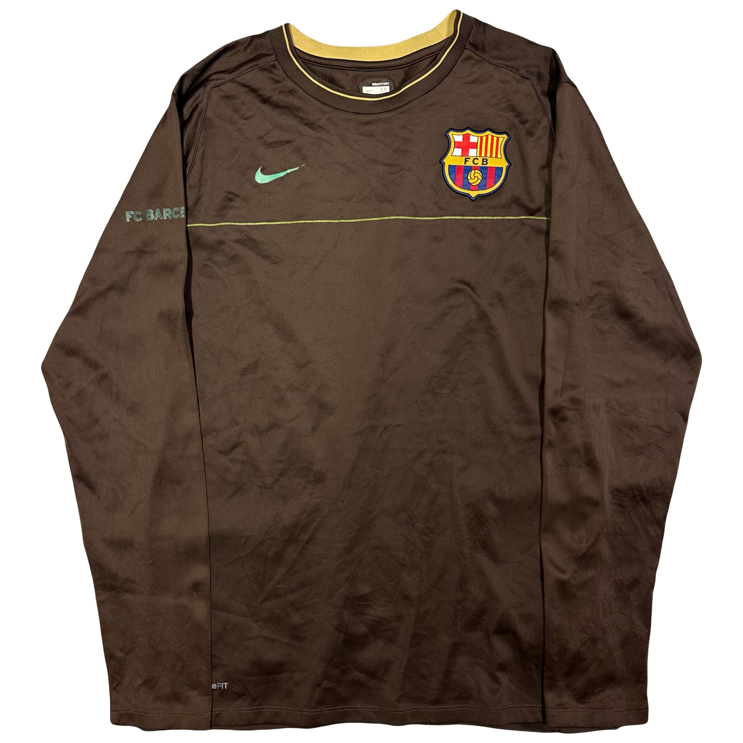 Nike 2008 Barcelona Longsleeve Shirt In Brown ( M )