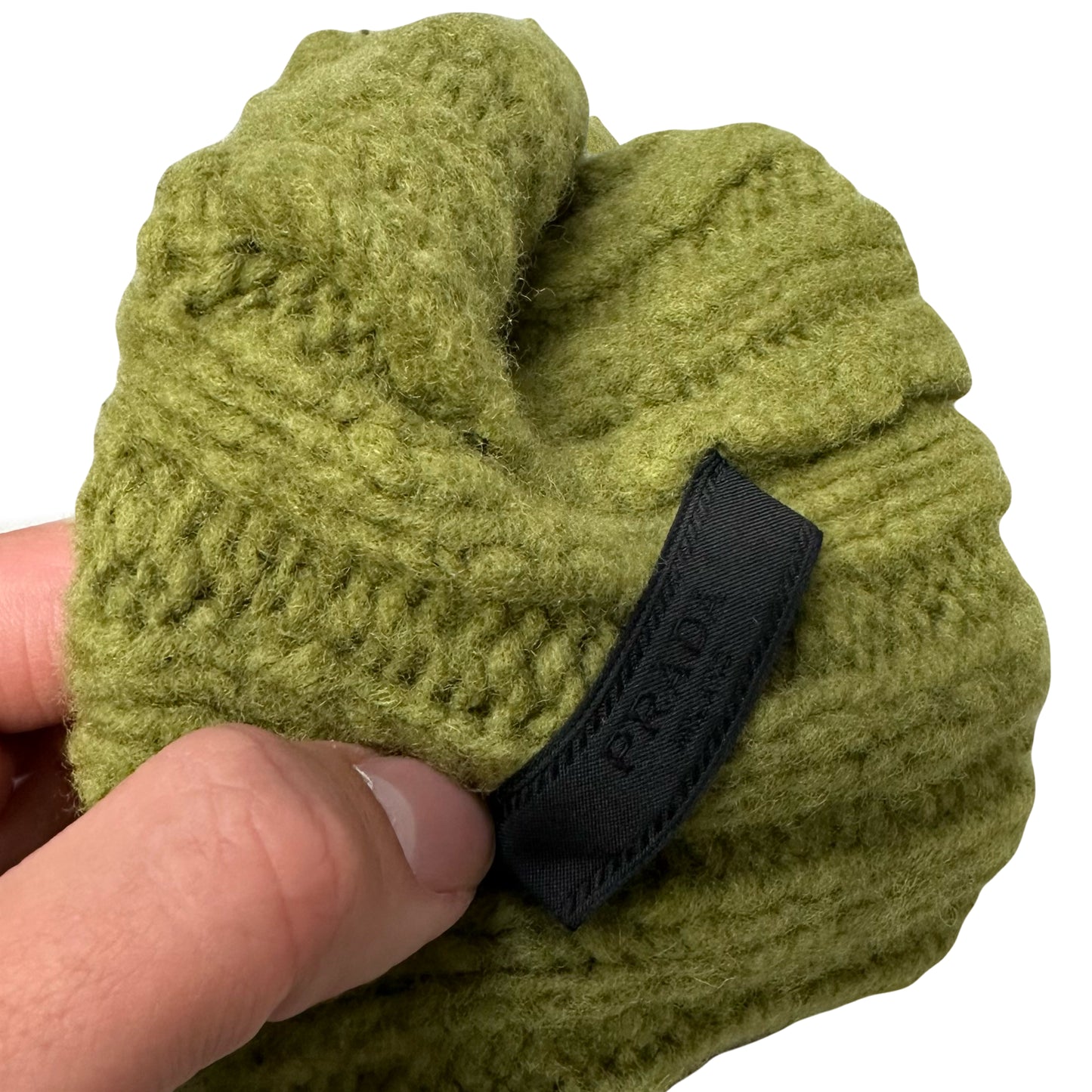 Prada Beanie In Olive Green ( OS )