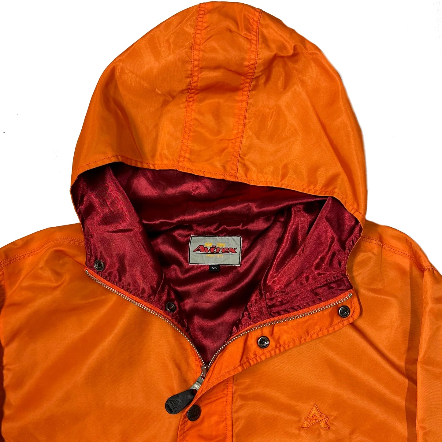 Avirex Spellout Rain Jacket In Orange ( XL ) - 1036 Emporium