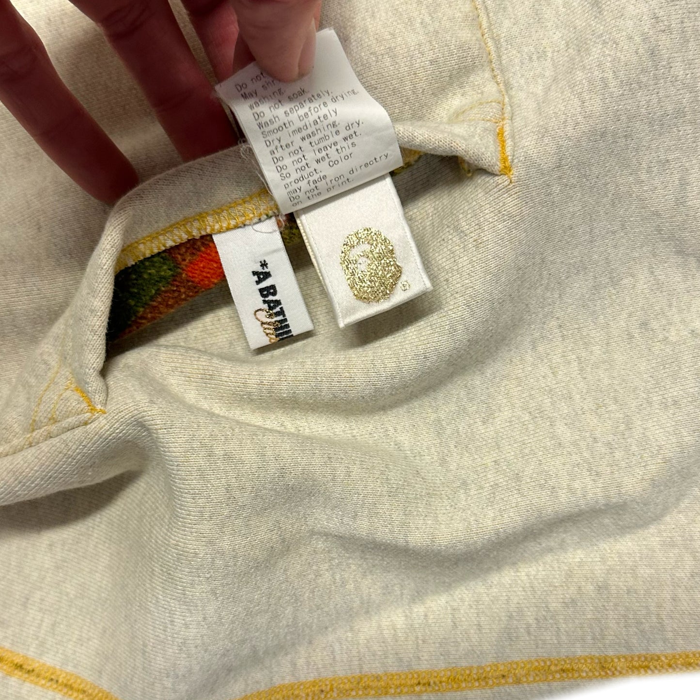 Bape Reversible Plaid Hoodie ( XL )