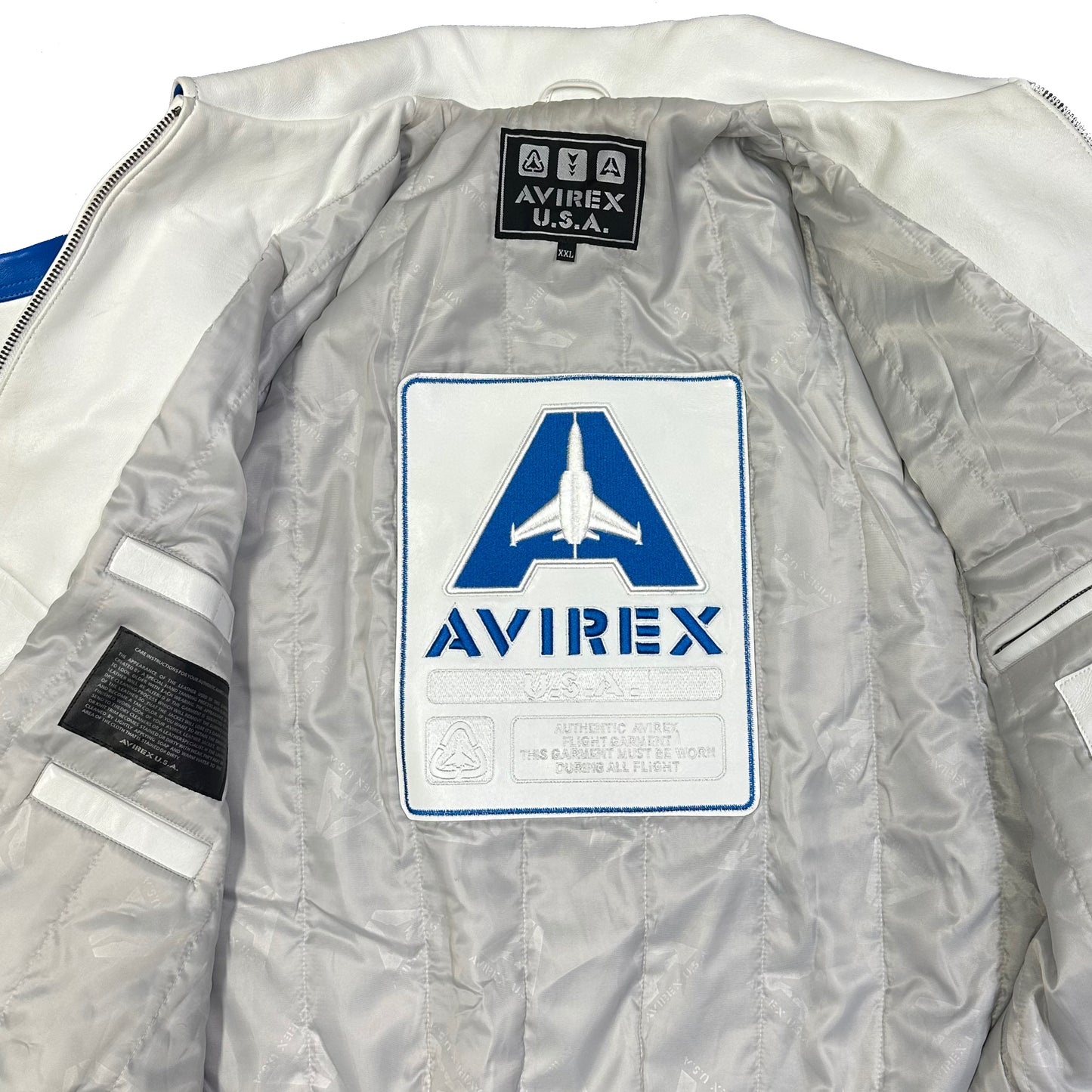 ARCHIVE Avirex Fighter Jet Leather Jacket ( XXL ) - 1036 Emporium