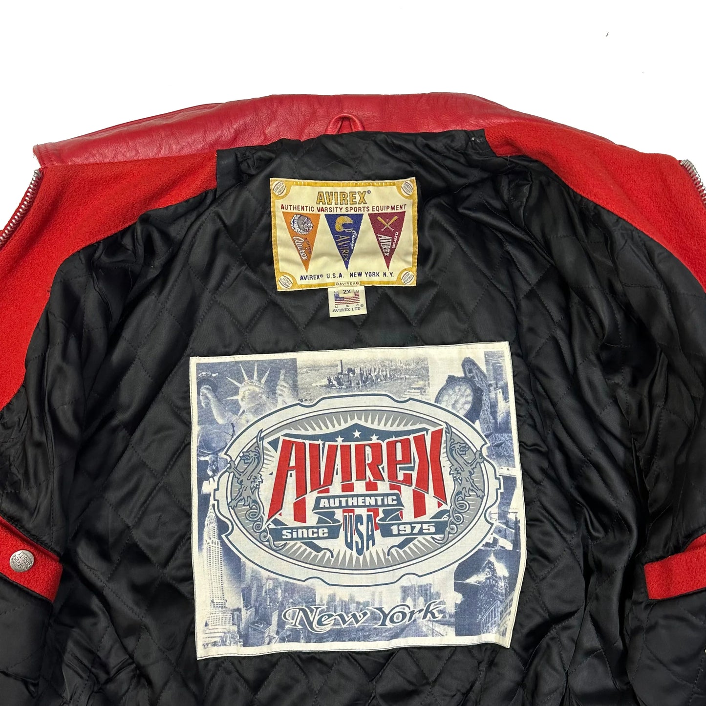 ARCHIVE Avirex New York Varsity Wool & Leather Jacket ( XXL ) - 1036 Emporium