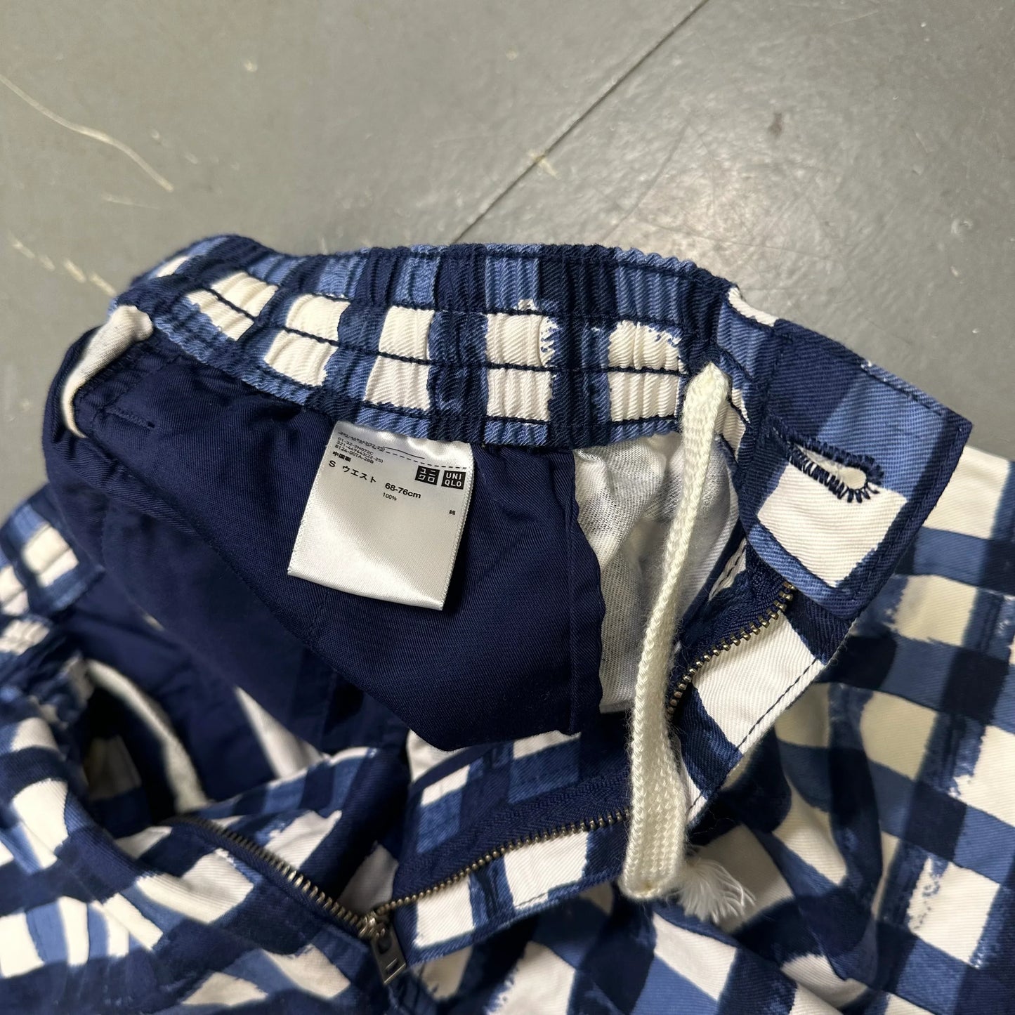 Uniqlo X Marni Wide Fit Check Shorts In Blue ( S ) - 1036 Emporium