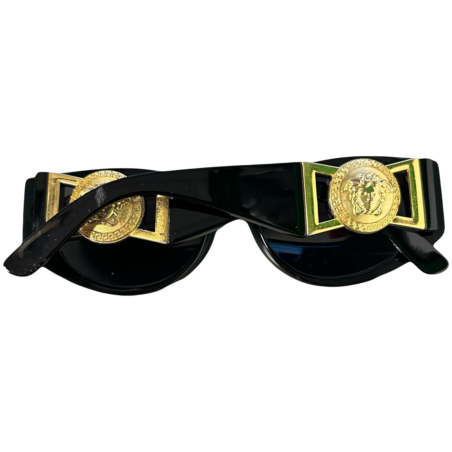 Versace 90s Medusa Head Sunglasses In Black - 1036 Emporium