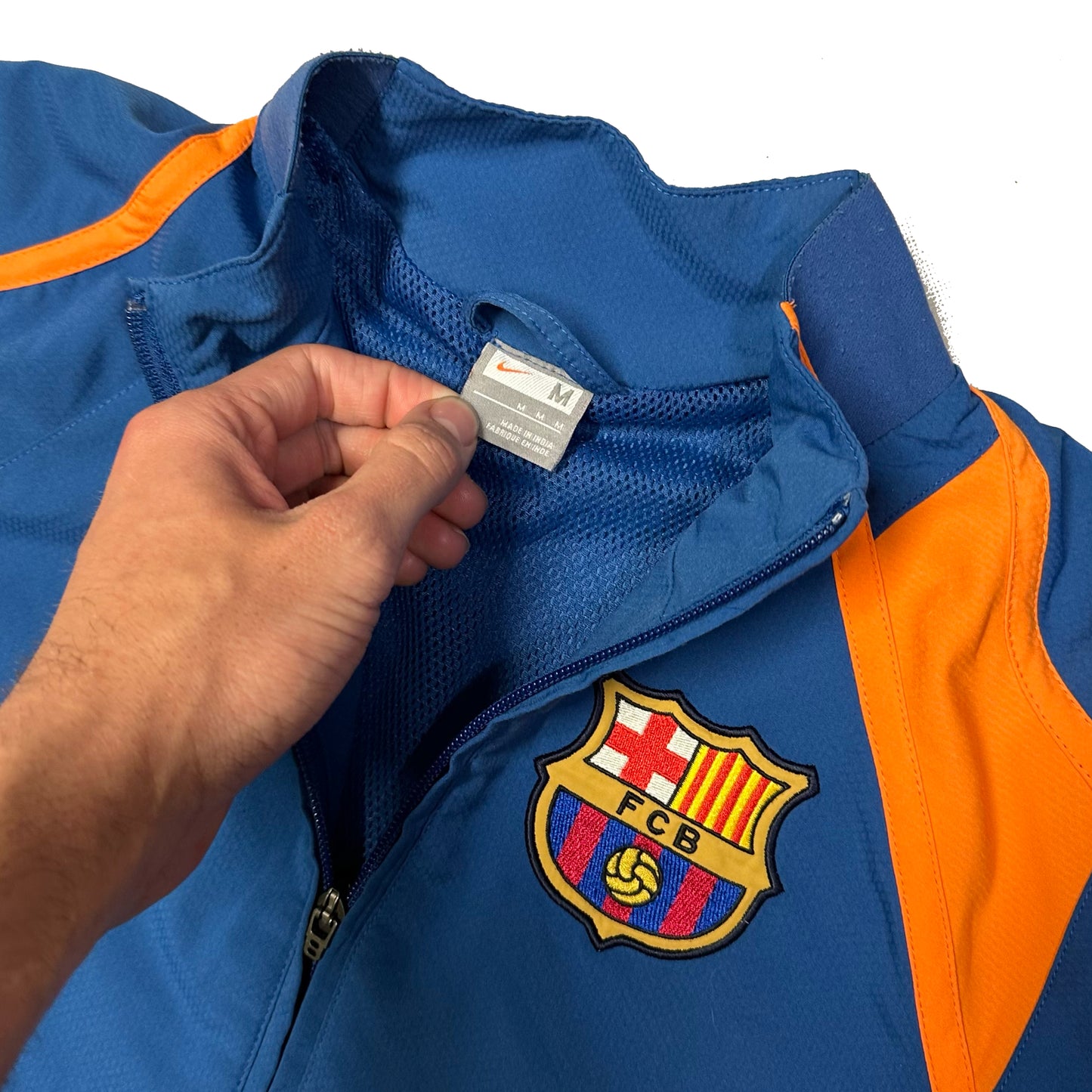 Nike T90 Barcelona 2005/06 Tracksuit In Blue & Orange ( M )