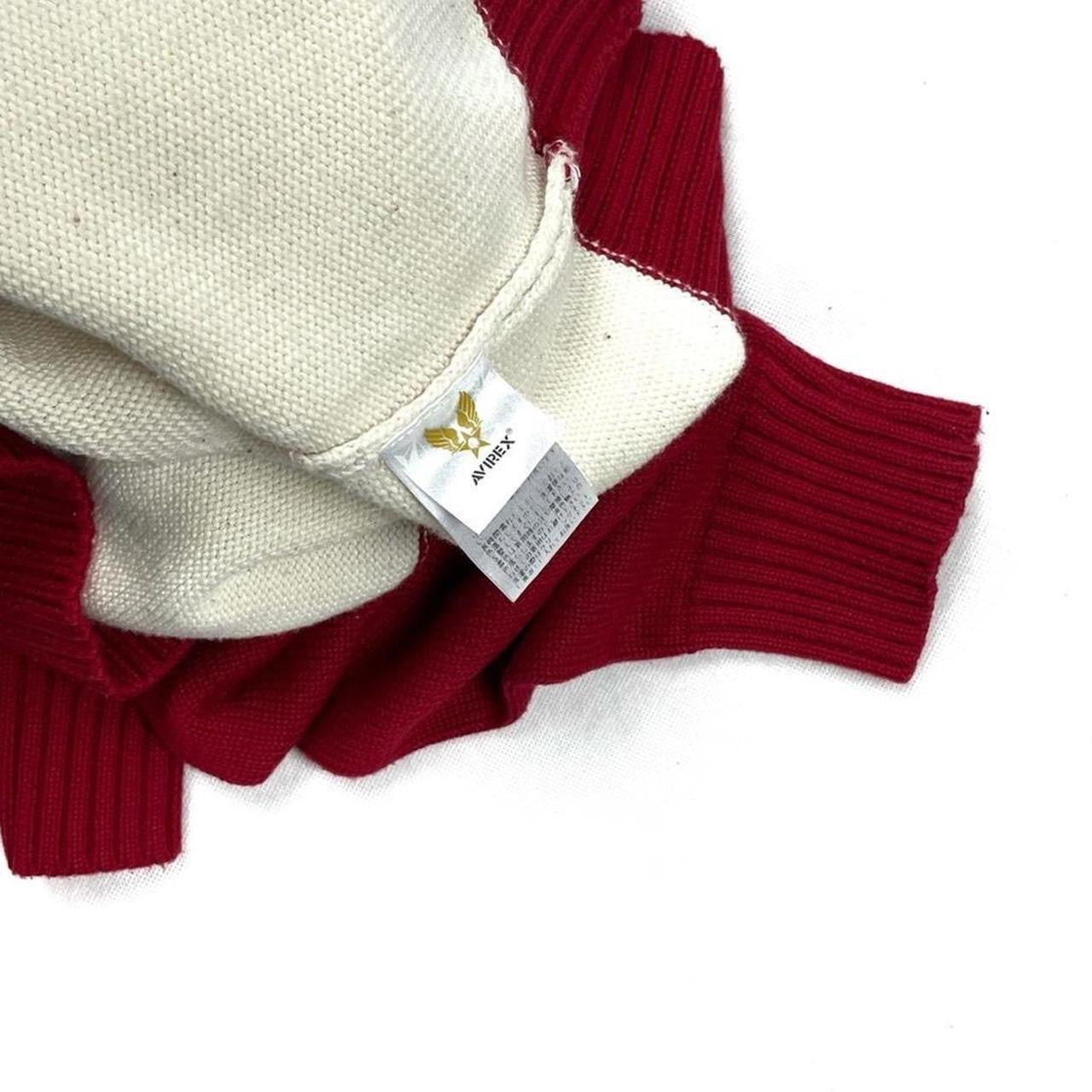 Avirex Spellout Knitted Sweatshirt In Red ( L ) - 1036 Emporium