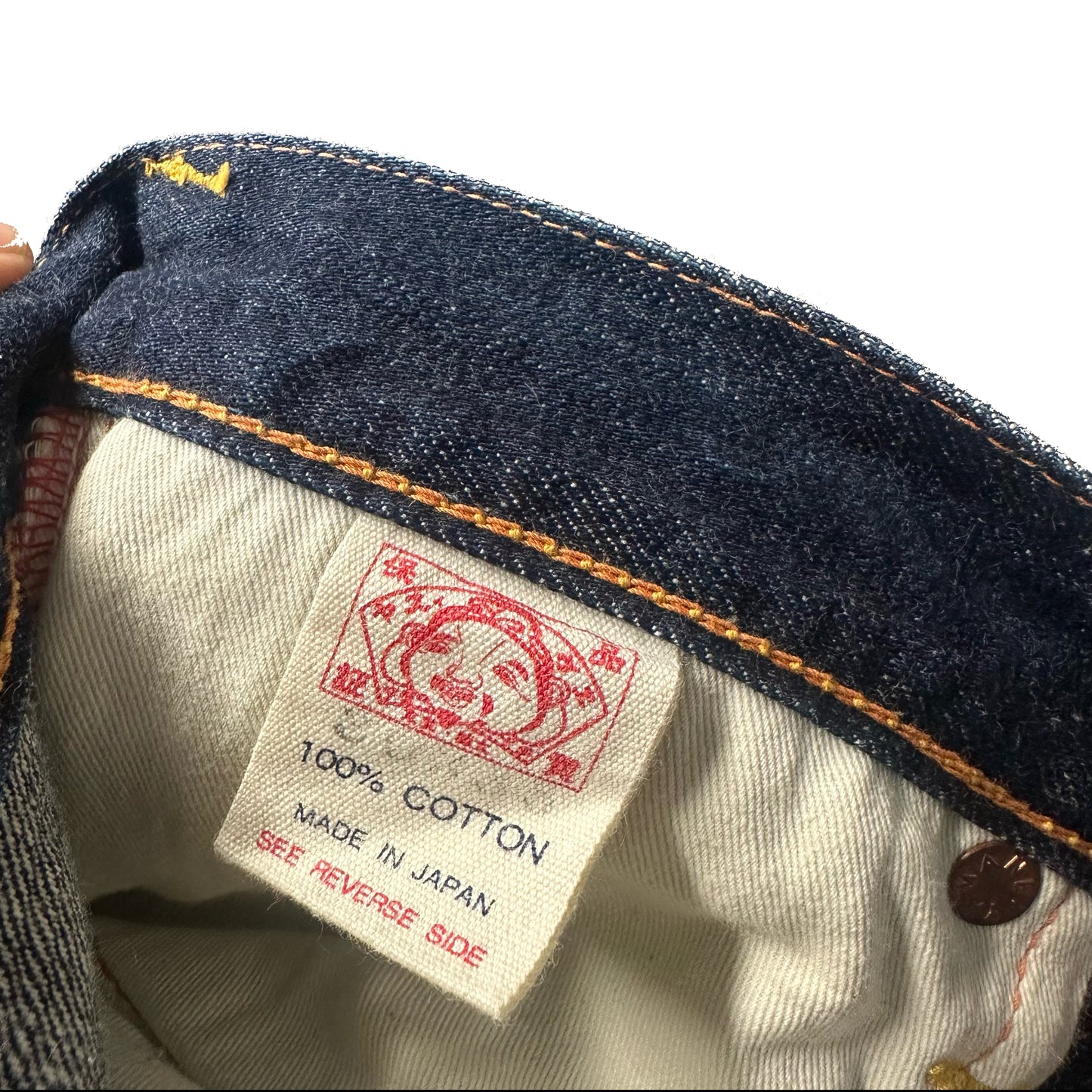 Evisu Selvedge Jeans With Double White Daicocks ( W30 )