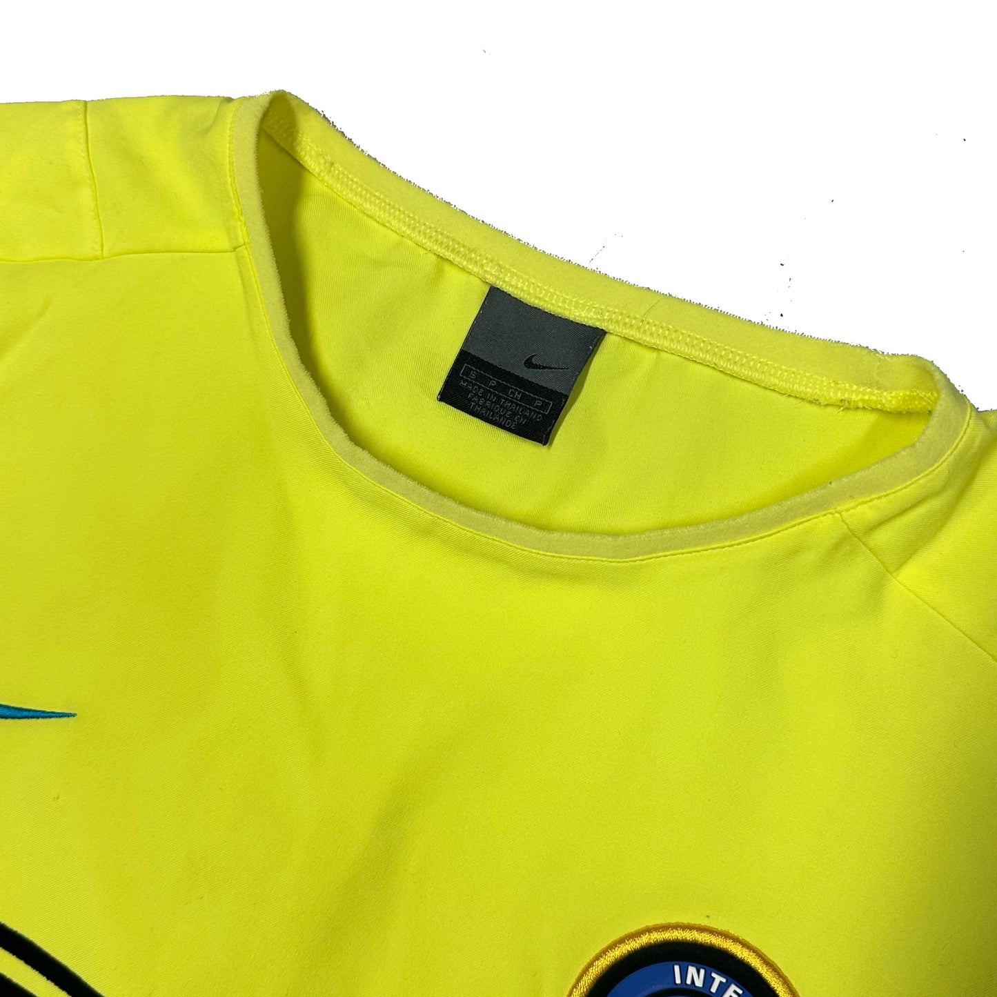 Nike Inter Milan 2002 Player Issue Shirt In Neon ( S )