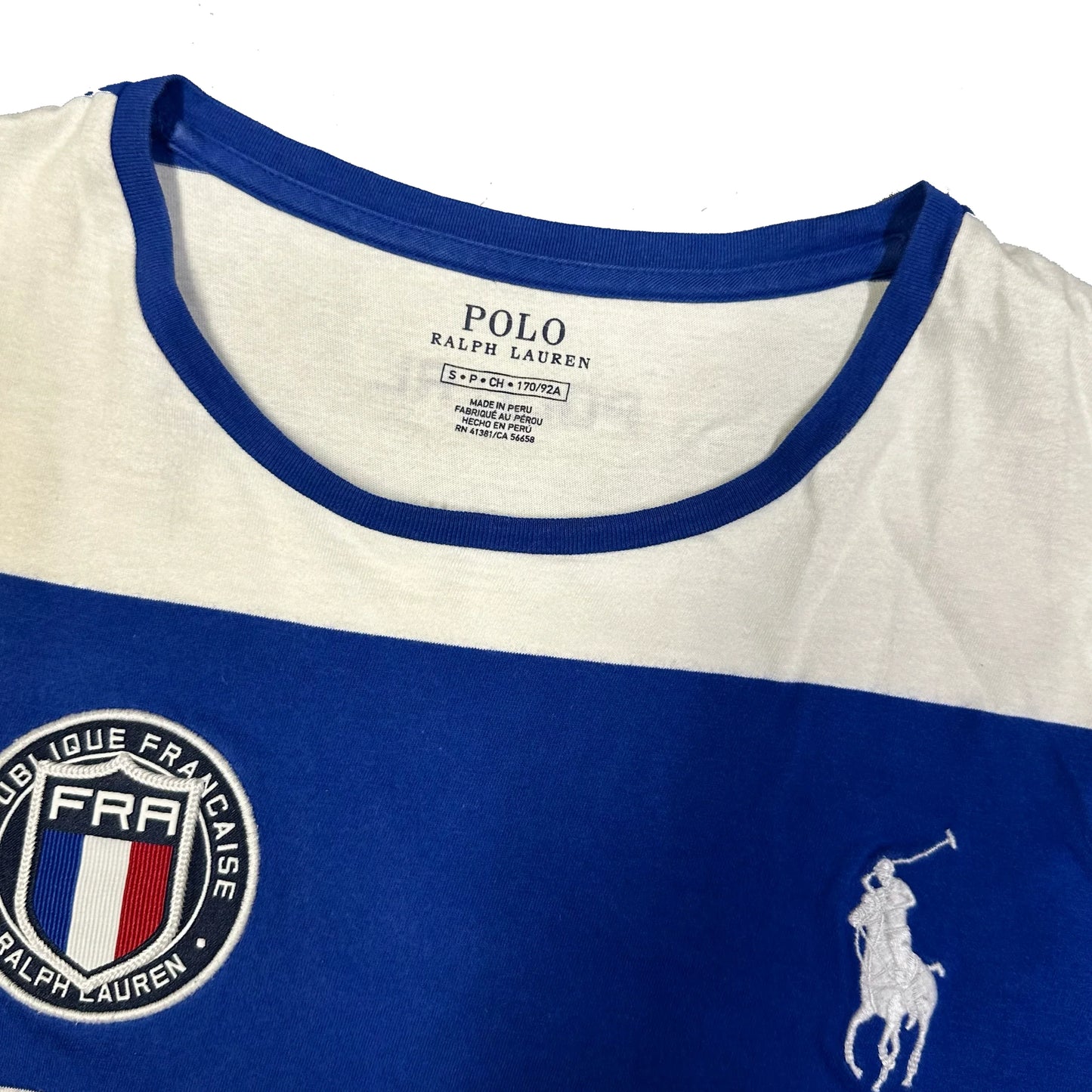 Ralph Lauren France T-Shirt In Blue & White ( S ) - 1036 Emporium