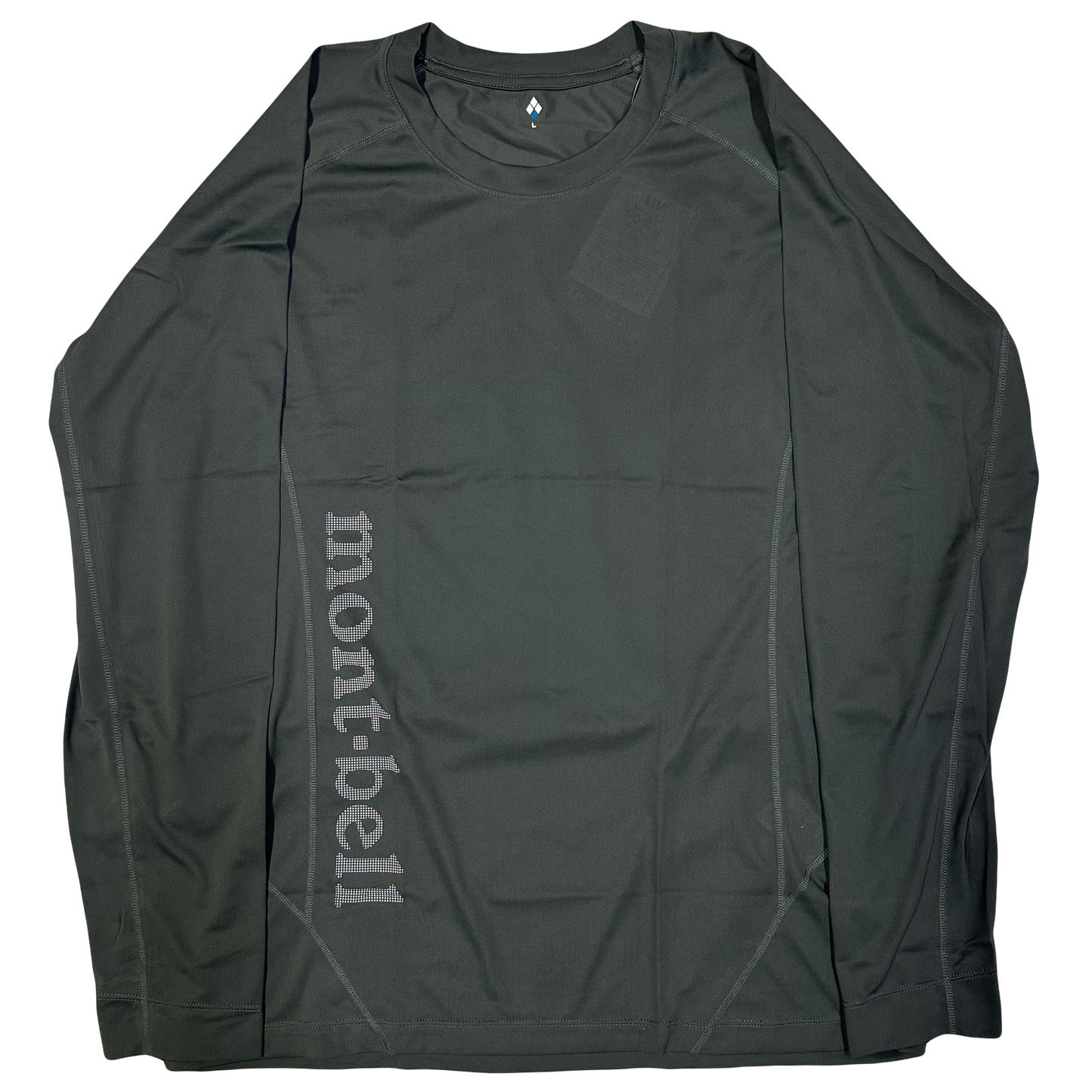 Montbell Cool Light Long Sleeve T-Shirt In Charcoal Grey ( L )
