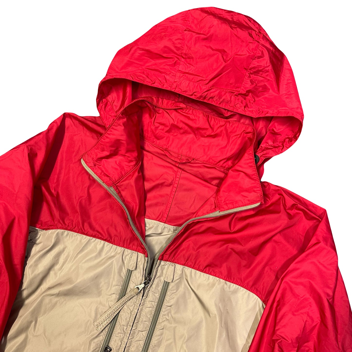 Prada Sport Jacket In Red & Beige ( L ) - 1036 Emporium