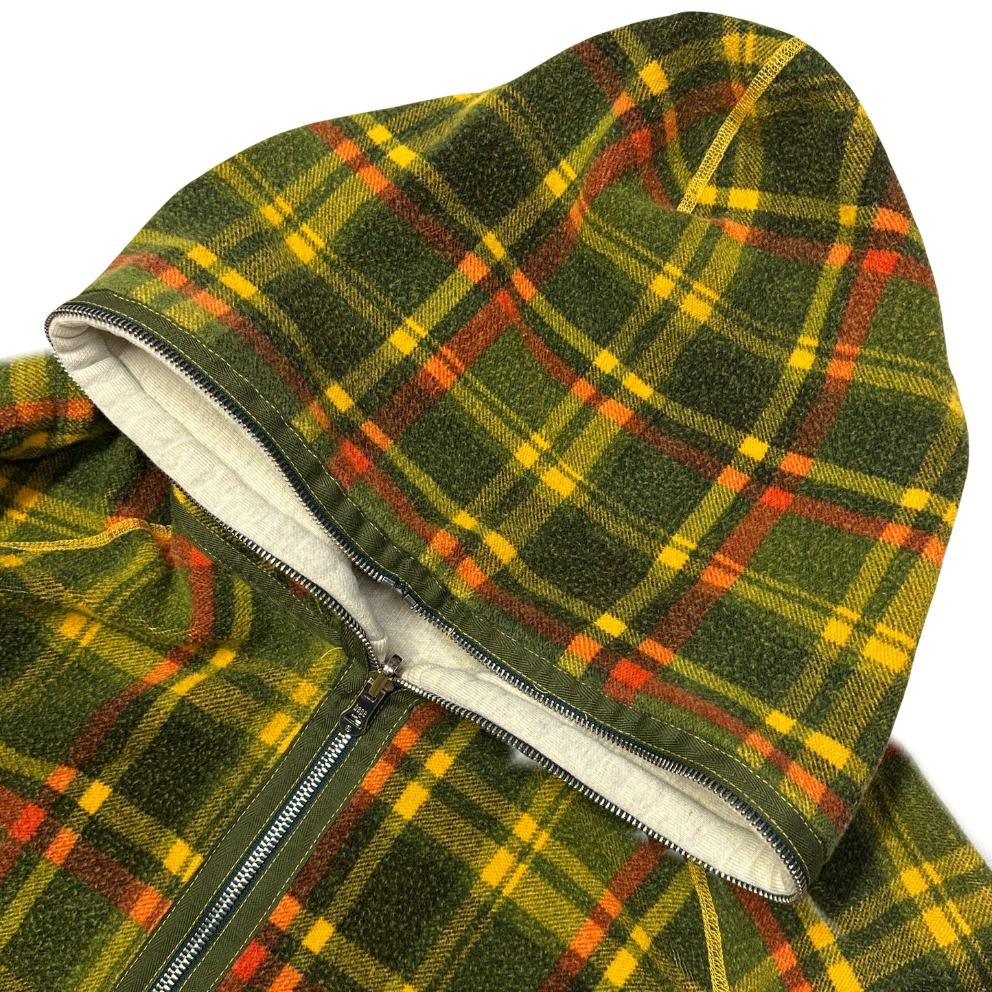 Bape Reversible Plaid Hoodie ( XL )