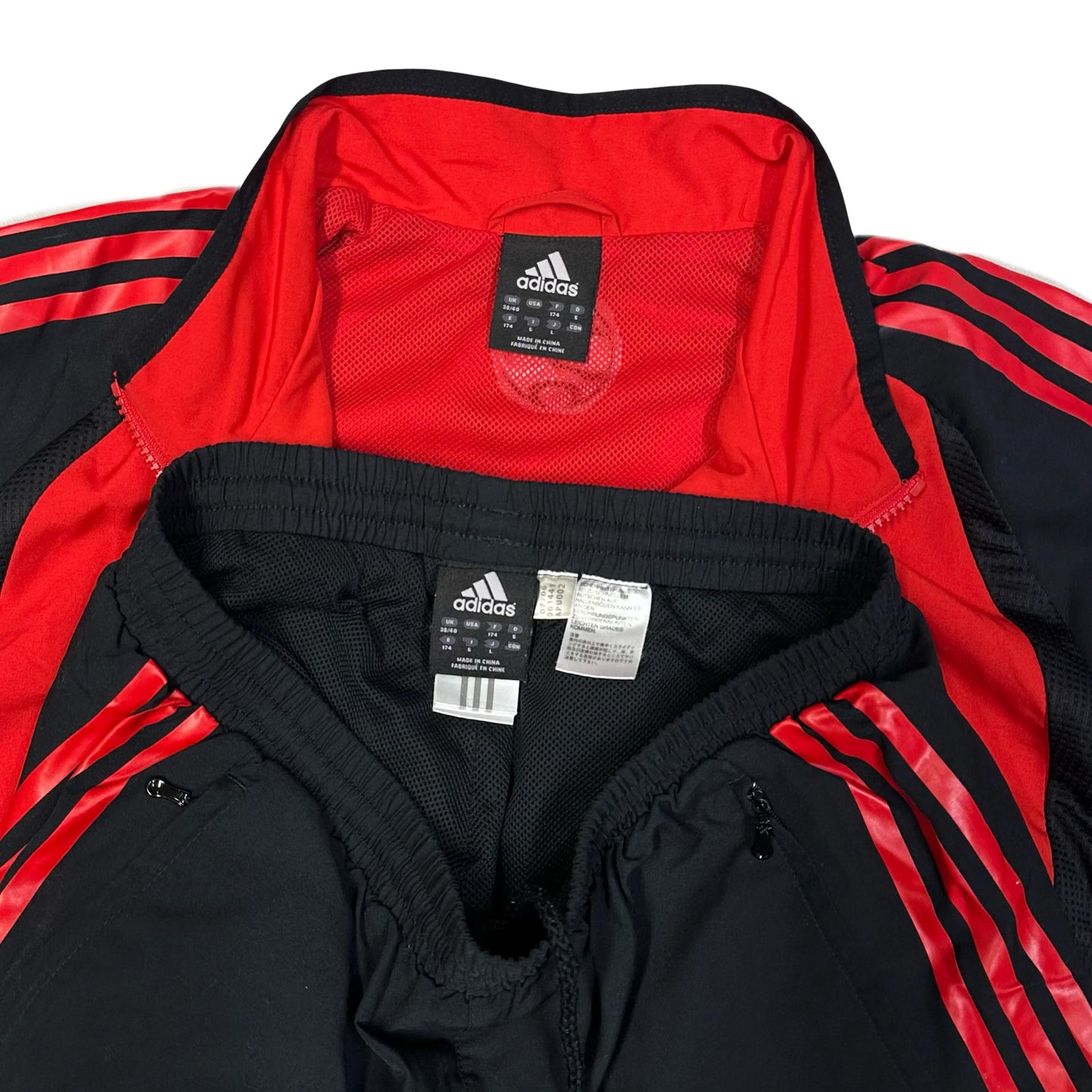 Adidas AC Milan 2006/07 Tracksuit In Red & Black ( M ) - 1036 Emporium