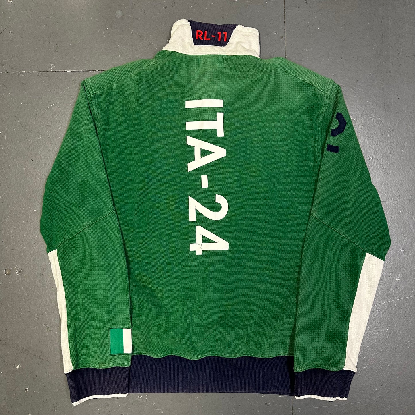 Ralph Lauren Italia Quarterzip Sweatshirt In Green ( L )