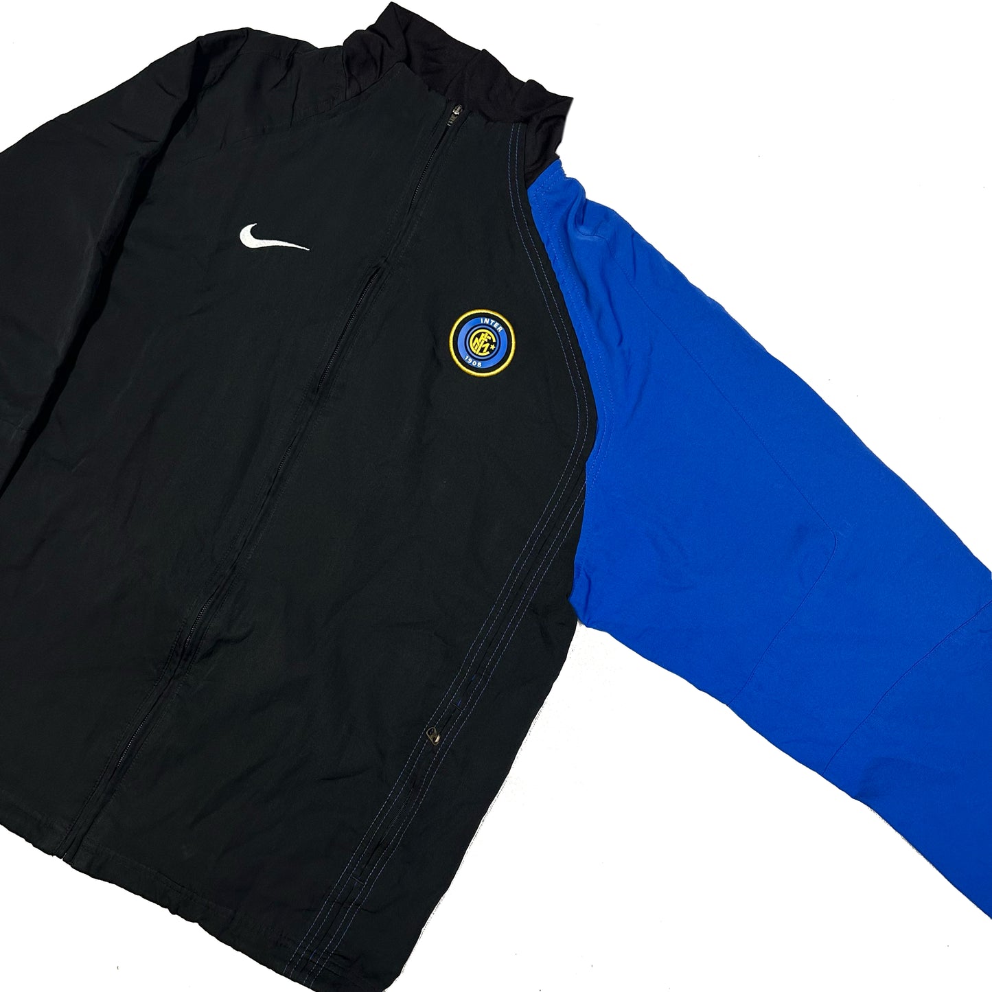 Nike Inter Milan 2004/05 Tracksuit Top In Black & Blue ( M )