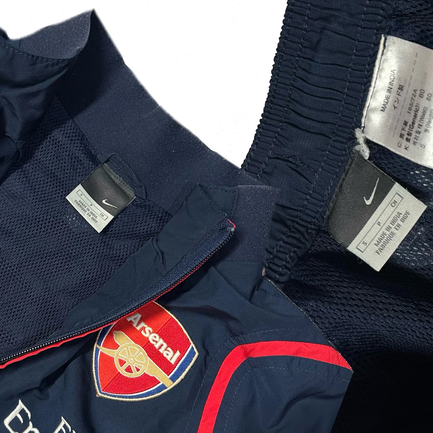 Nike 2006/07 Arsenal Tracksuit In Navy & Red ( S ) - 1036 Emporium