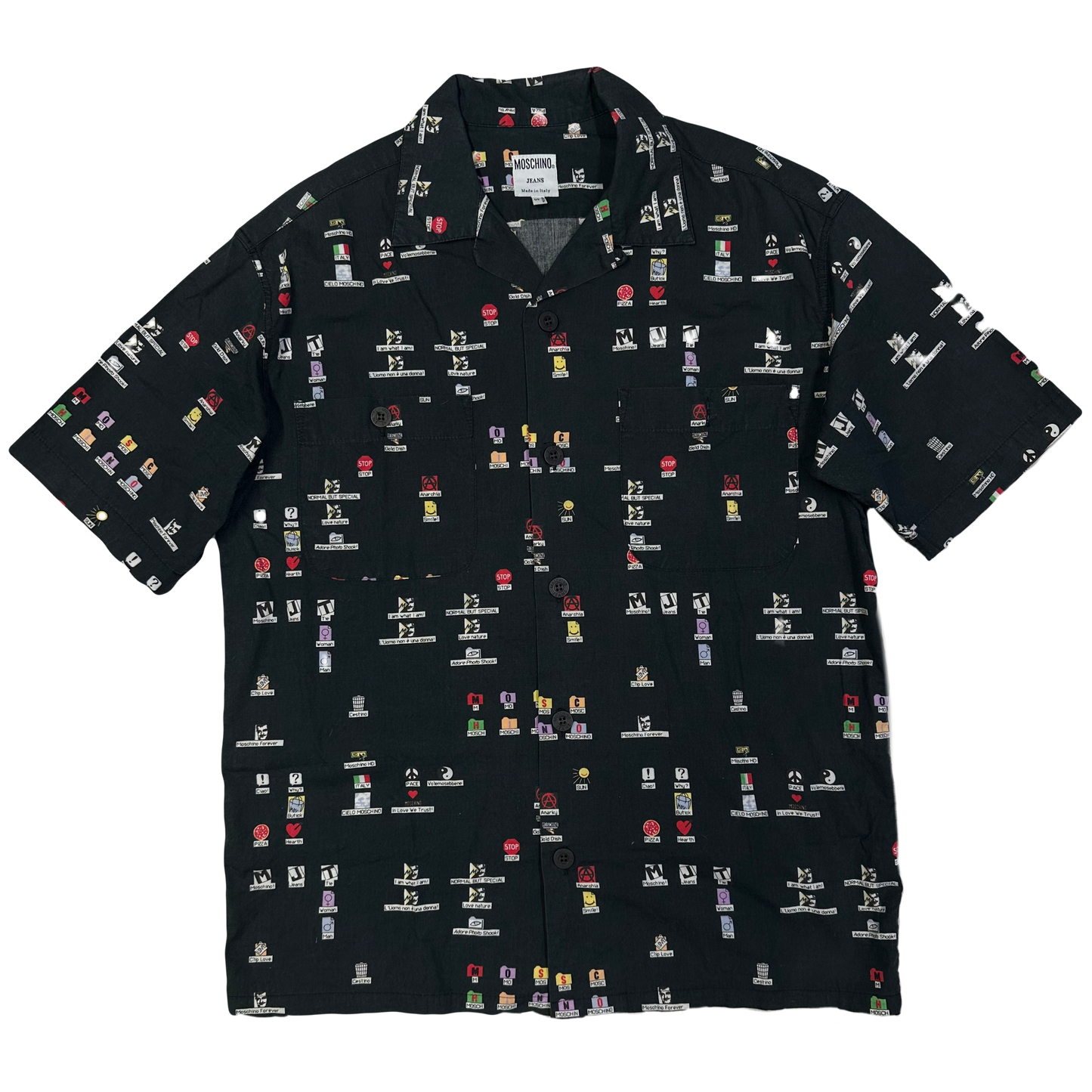 Moschino Desk Top Shirt In Black ( S ) - 1036 Emporium