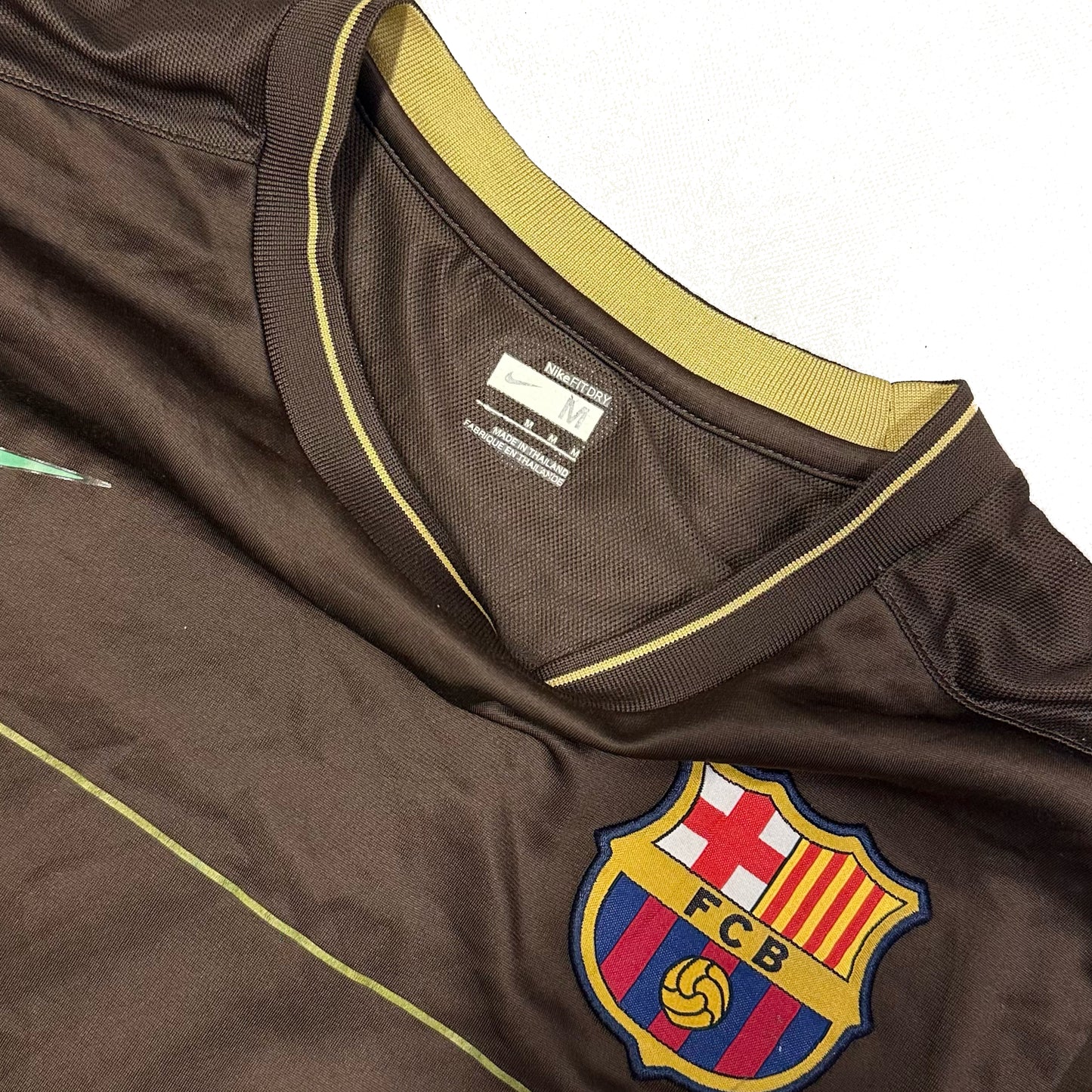Nike 2008 Barcelona Longsleeve Shirt In Brown ( M )