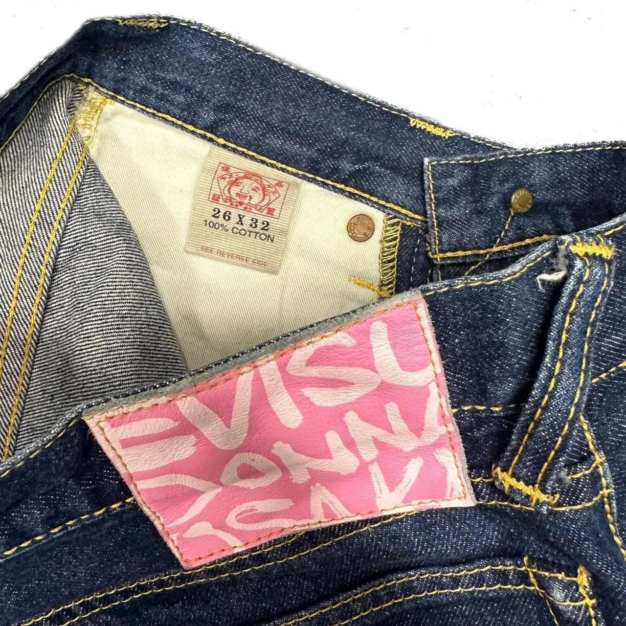 Evisu selvedge jeans with small daicock - Donna Osaka ( W26 ) - 1036 Emporium