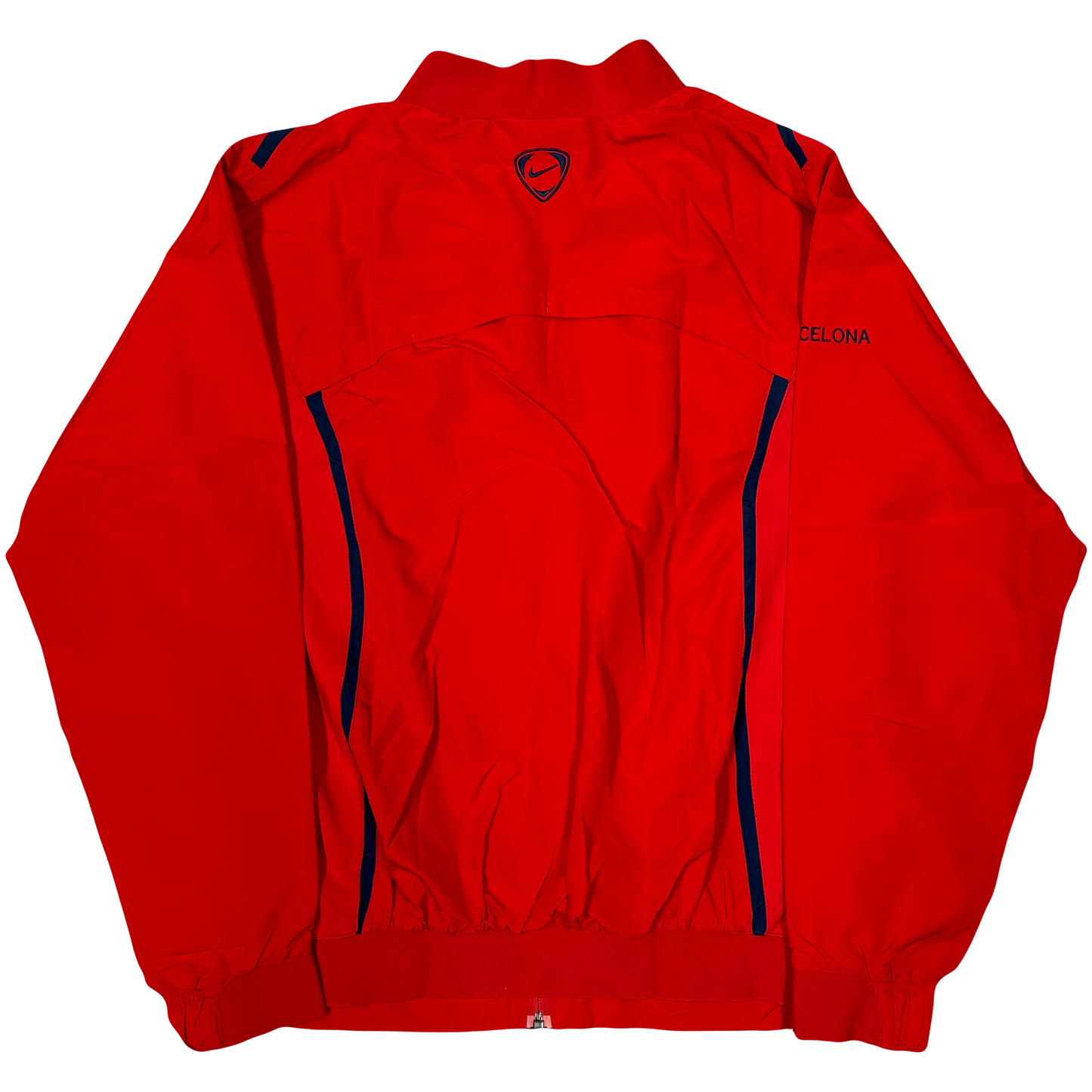 Nike Total 90 Barcelona 2005/06 Tracksuit Top In Red & Navy ( L ) - 1036 Emporium