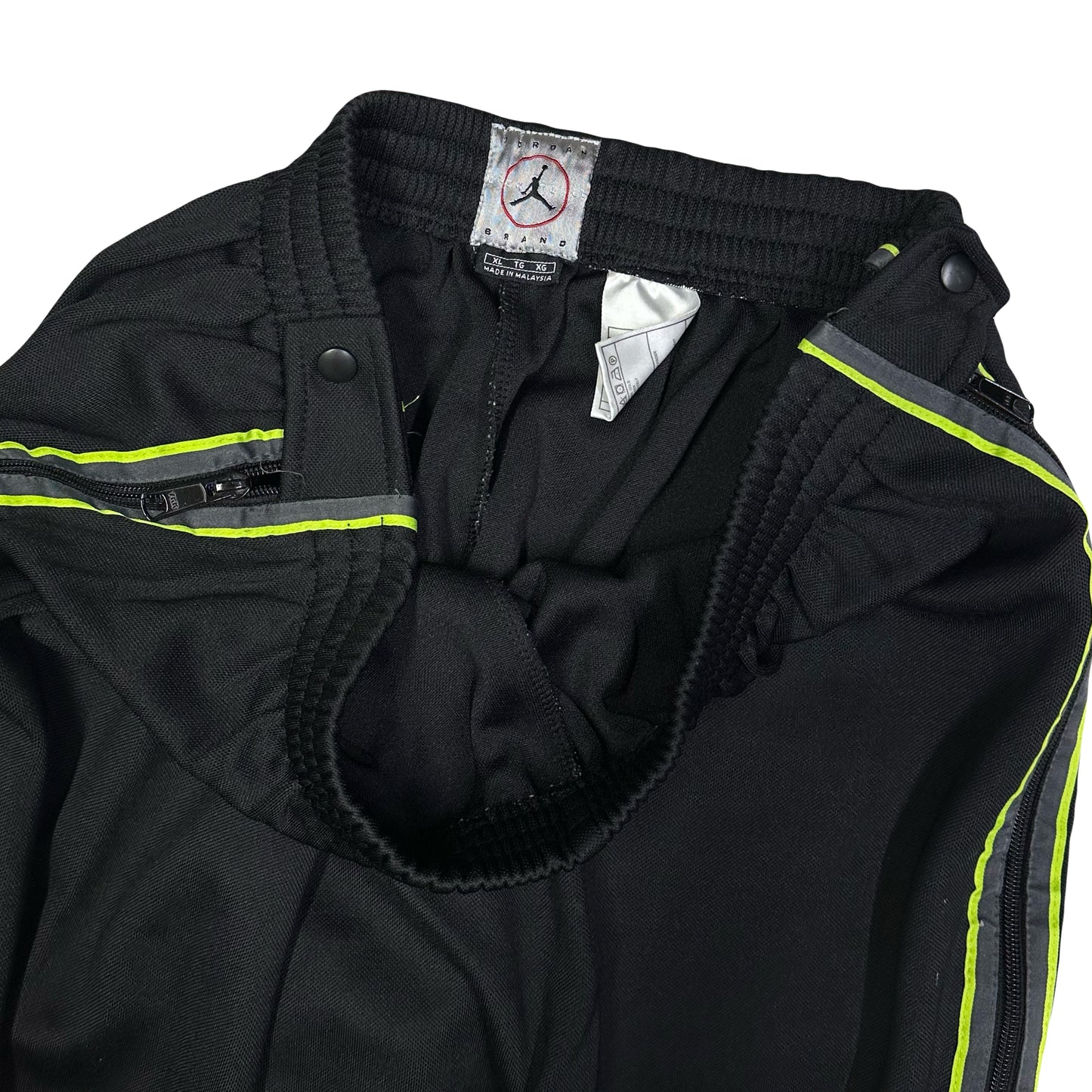 Jordan Full Zip Bottoms In Black & Green ( XL )