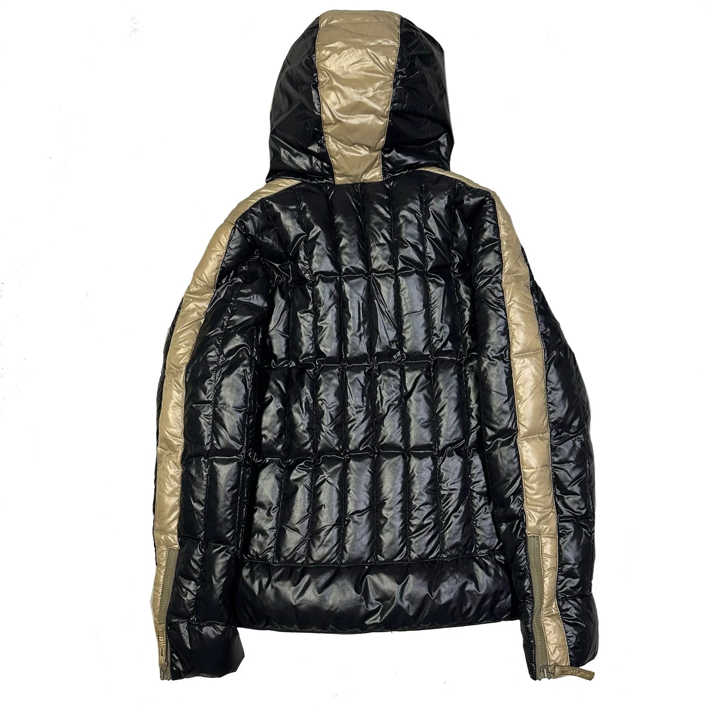 Duvetica Puffer Jacket In Black & Beige (S)
