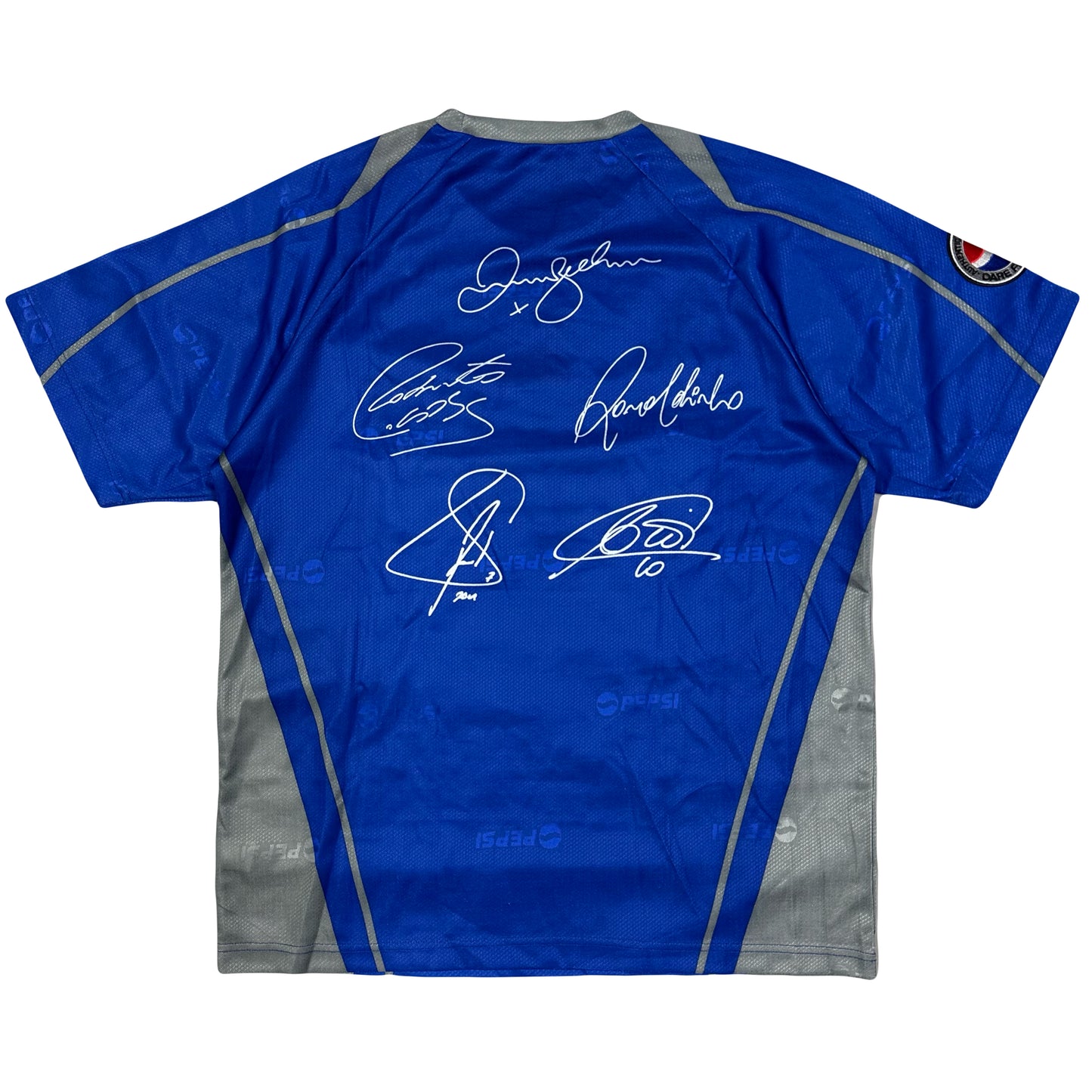 Pepsi 2004 'Dare for More' Signed Shirt In Blue ( M )