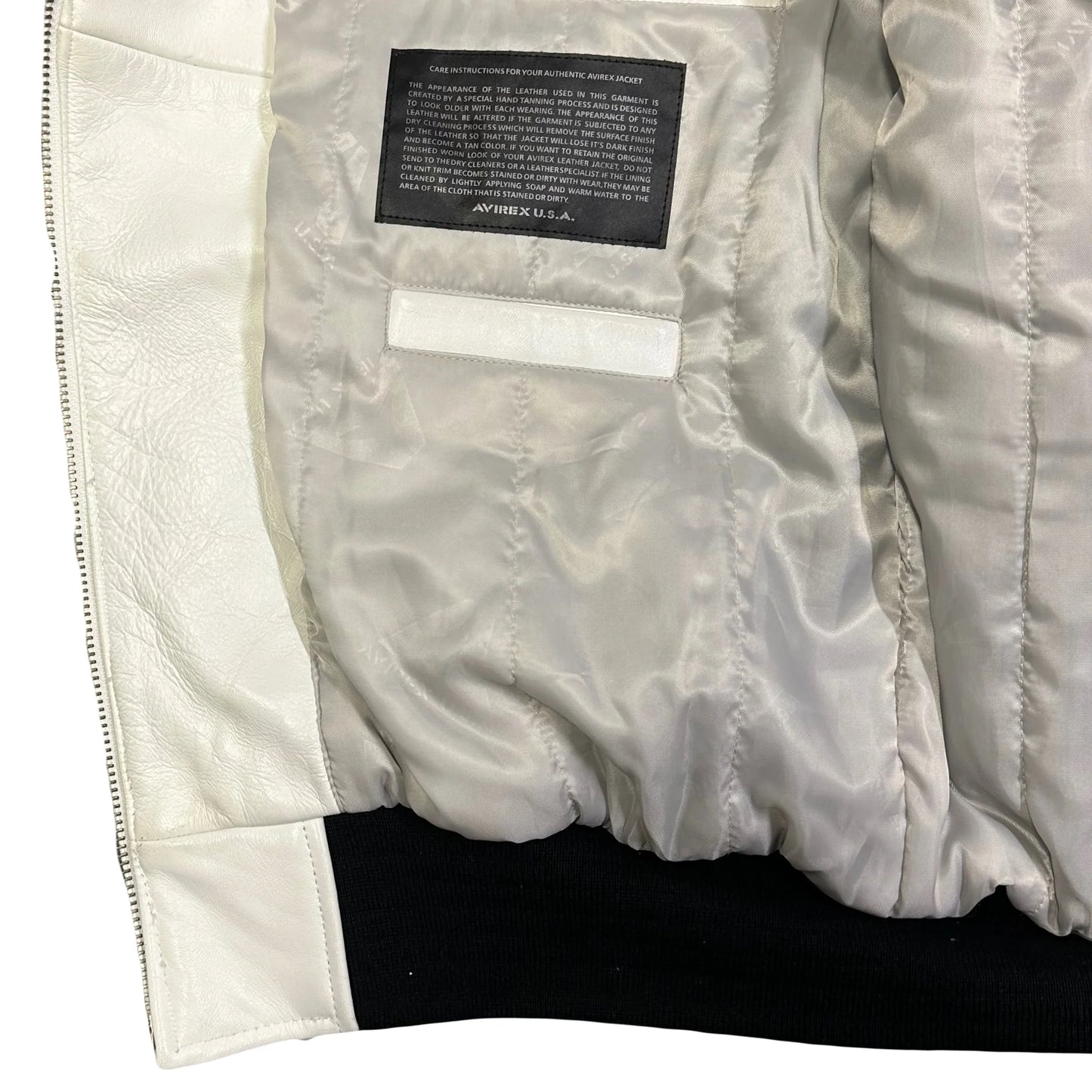 ARCHIVE Avirex Fighter Jet Leather Jacket ( XXL ) - 1036 Emporium