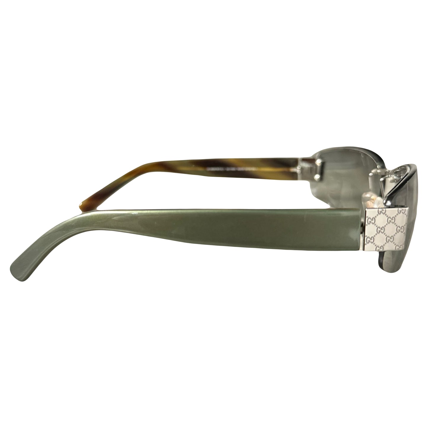 Gucci Monogram Sunglasses In Olive Green