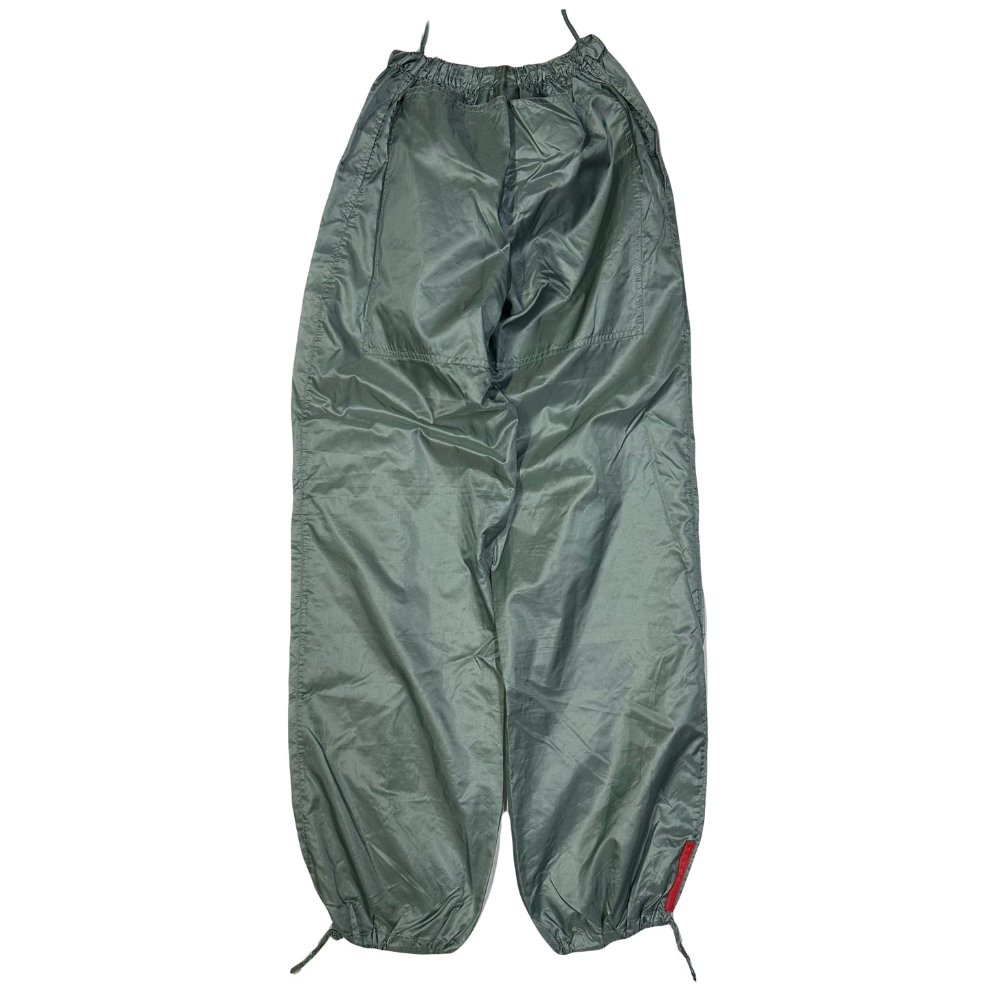 Prada Lightweight Bottoms In Olive Green ( S / 42 )